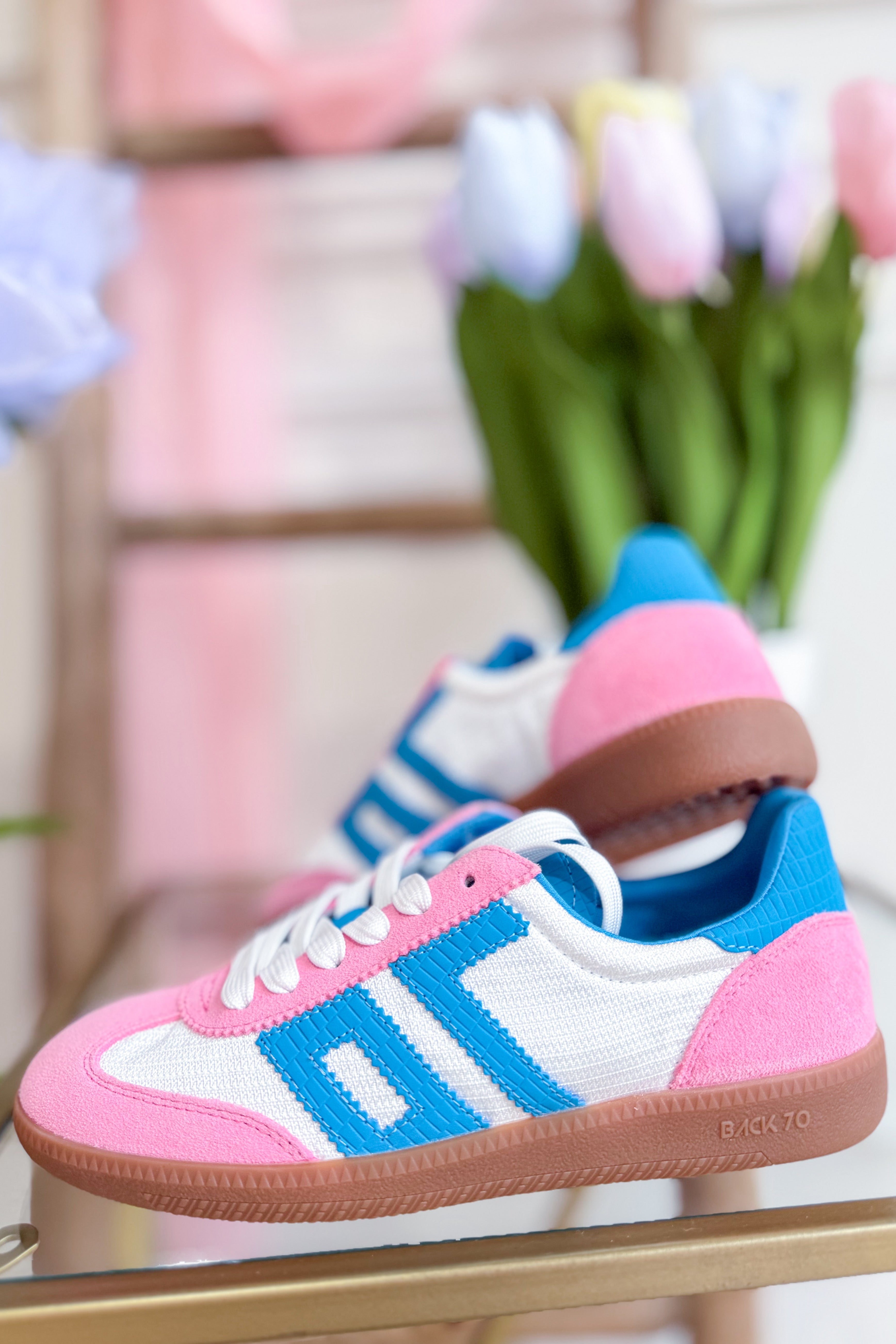 BACK70 Ghost Sneakers in Pink and Turquoise - Be You Boutique
