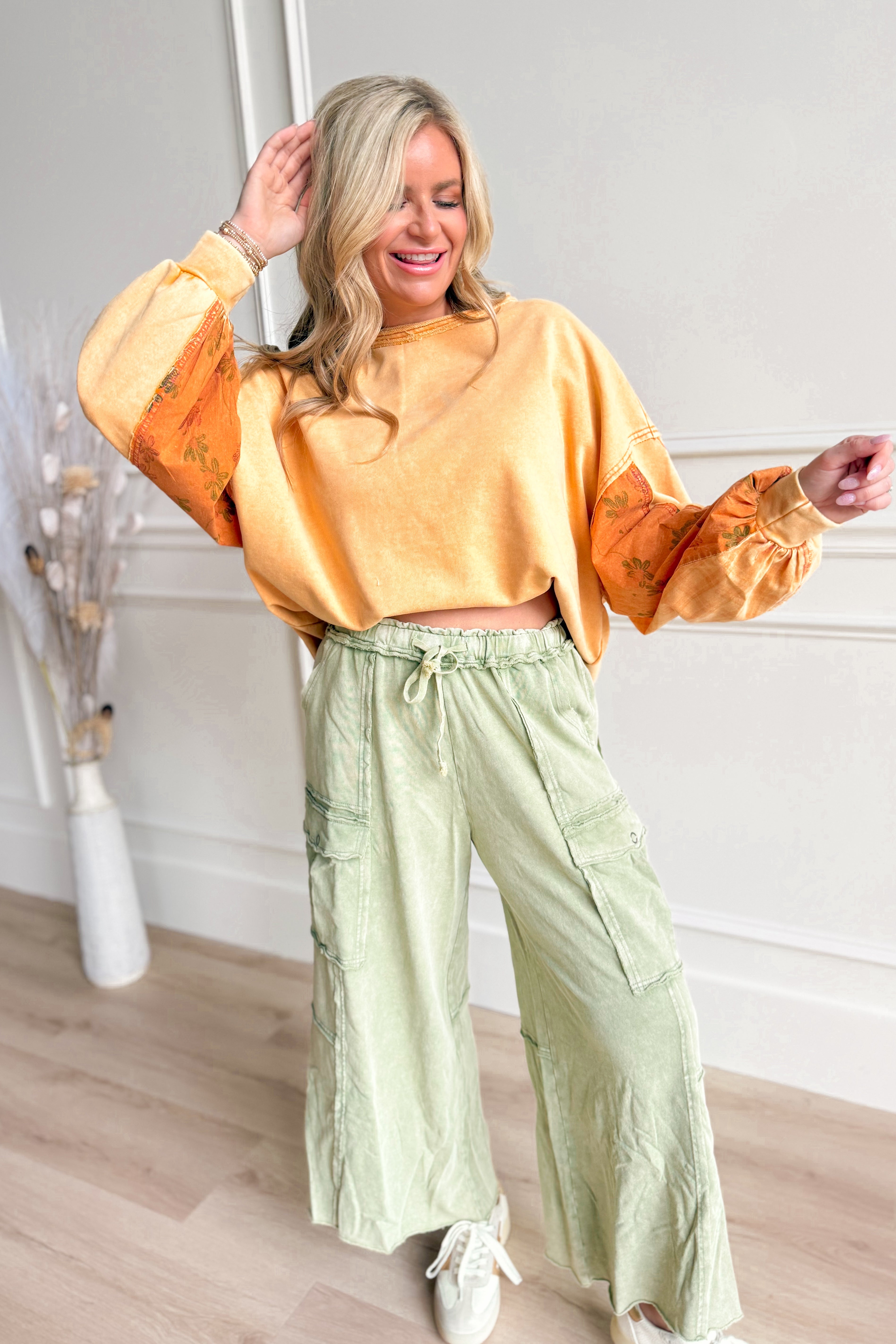 Liz Dolman Sleeve Printed Top - Be You Boutique