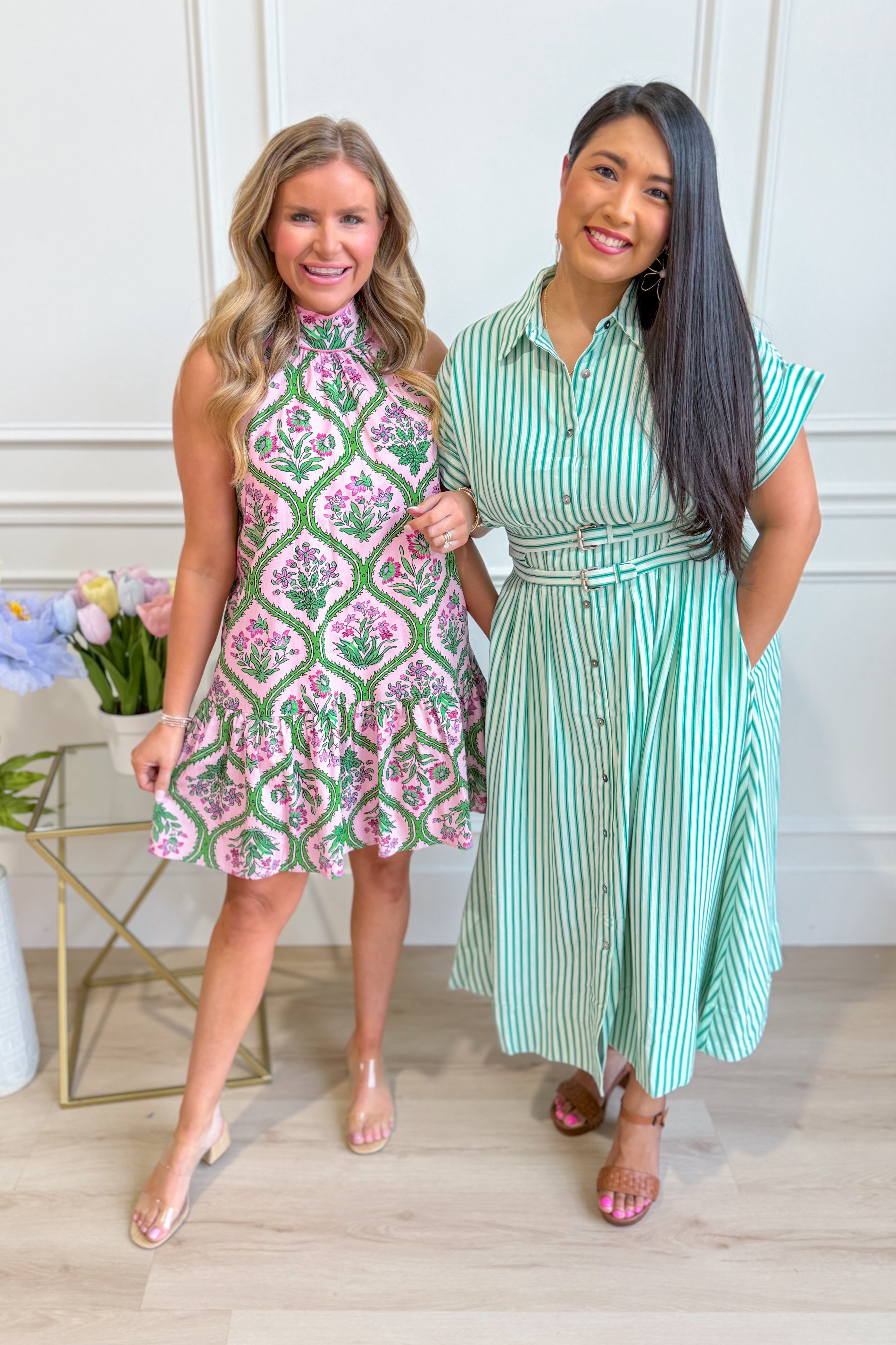 Carrie Floral Printed Halter Neck Dress - Be You Boutique