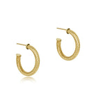 Enewton 1.25” Textured Twisted Gold Post Hoop - Be You Boutique
