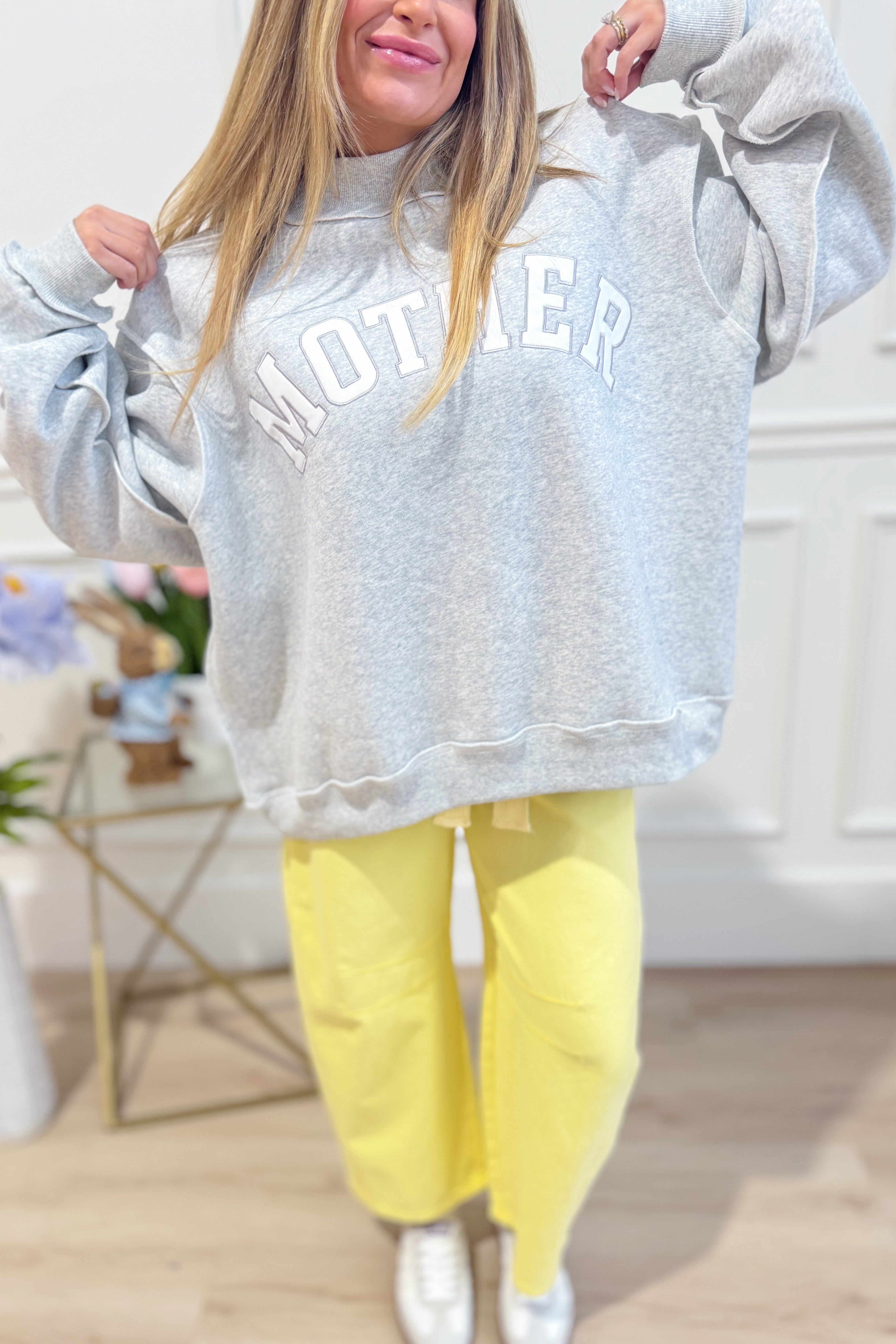 Mother Mock Neck Embroidered Sweatshirt - Be You Boutique