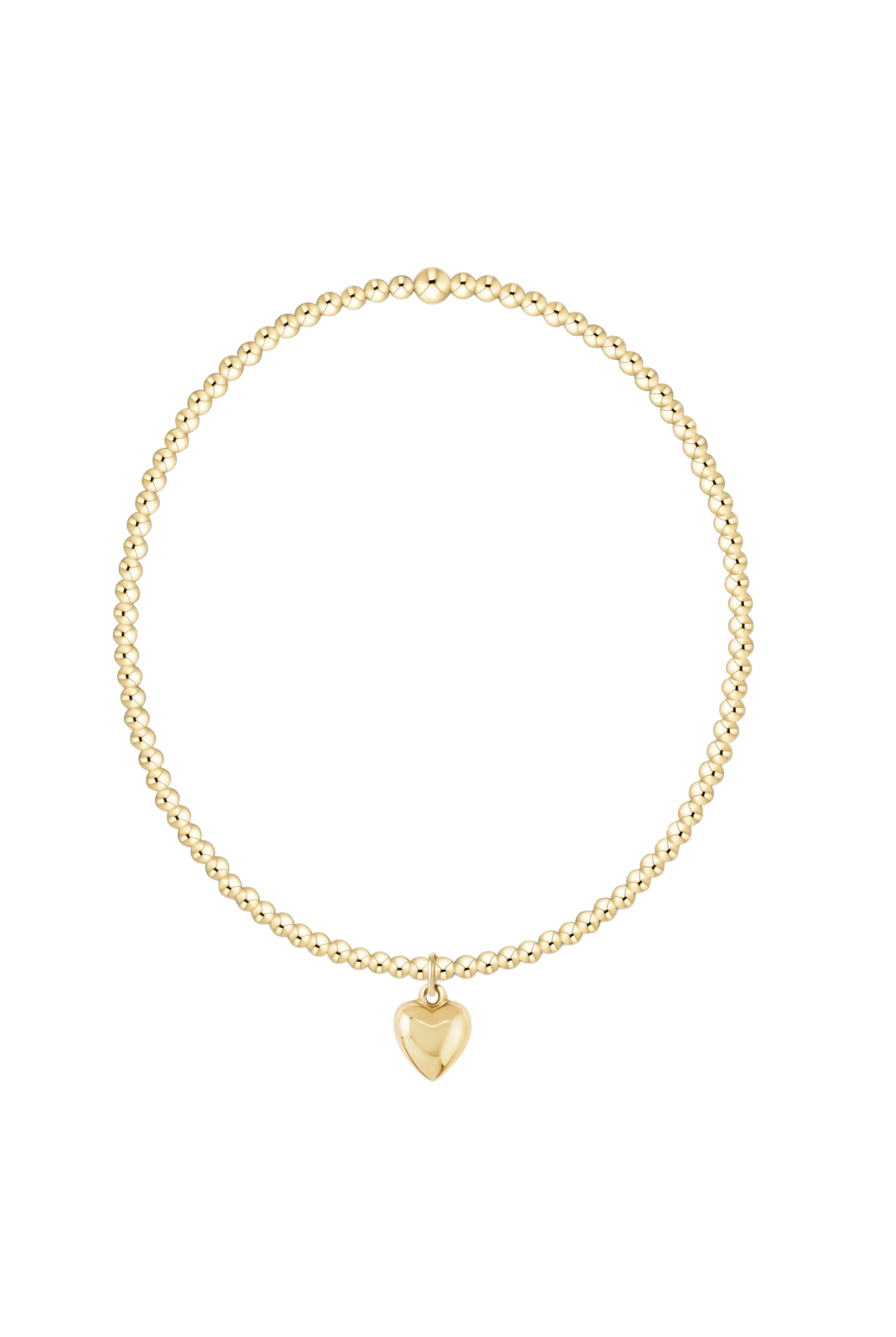 Enewton gold charm bracelet with 2mm love plush beads, 222 other jewelry style, featuring a delicate love-themed design.