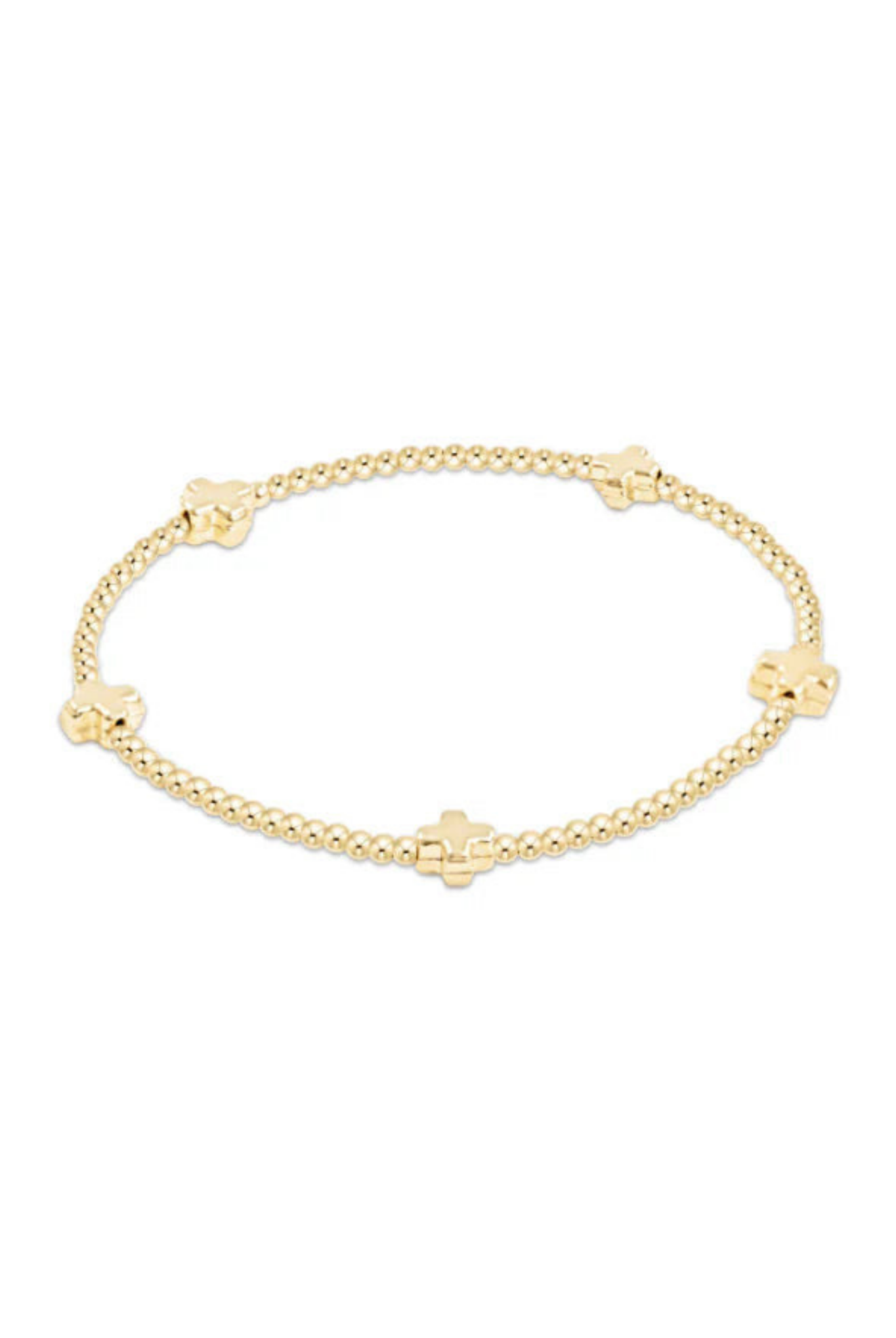 Enewton 2mm Signature Cross Small Gold Pattern Bracelet - Be You Boutique