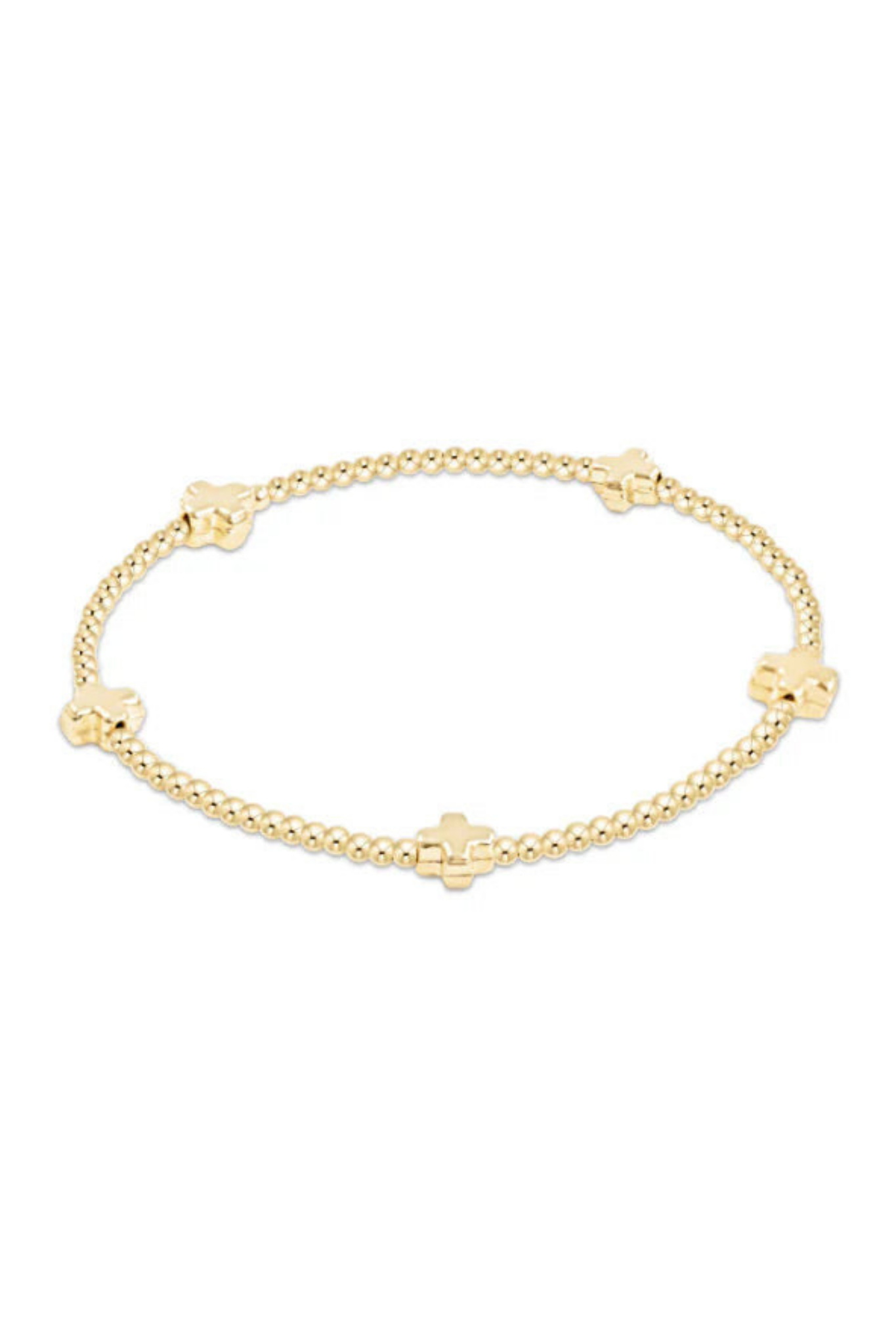 Enewton 2mm Signature Cross Small Gold Pattern Bracelet - Be You Boutique