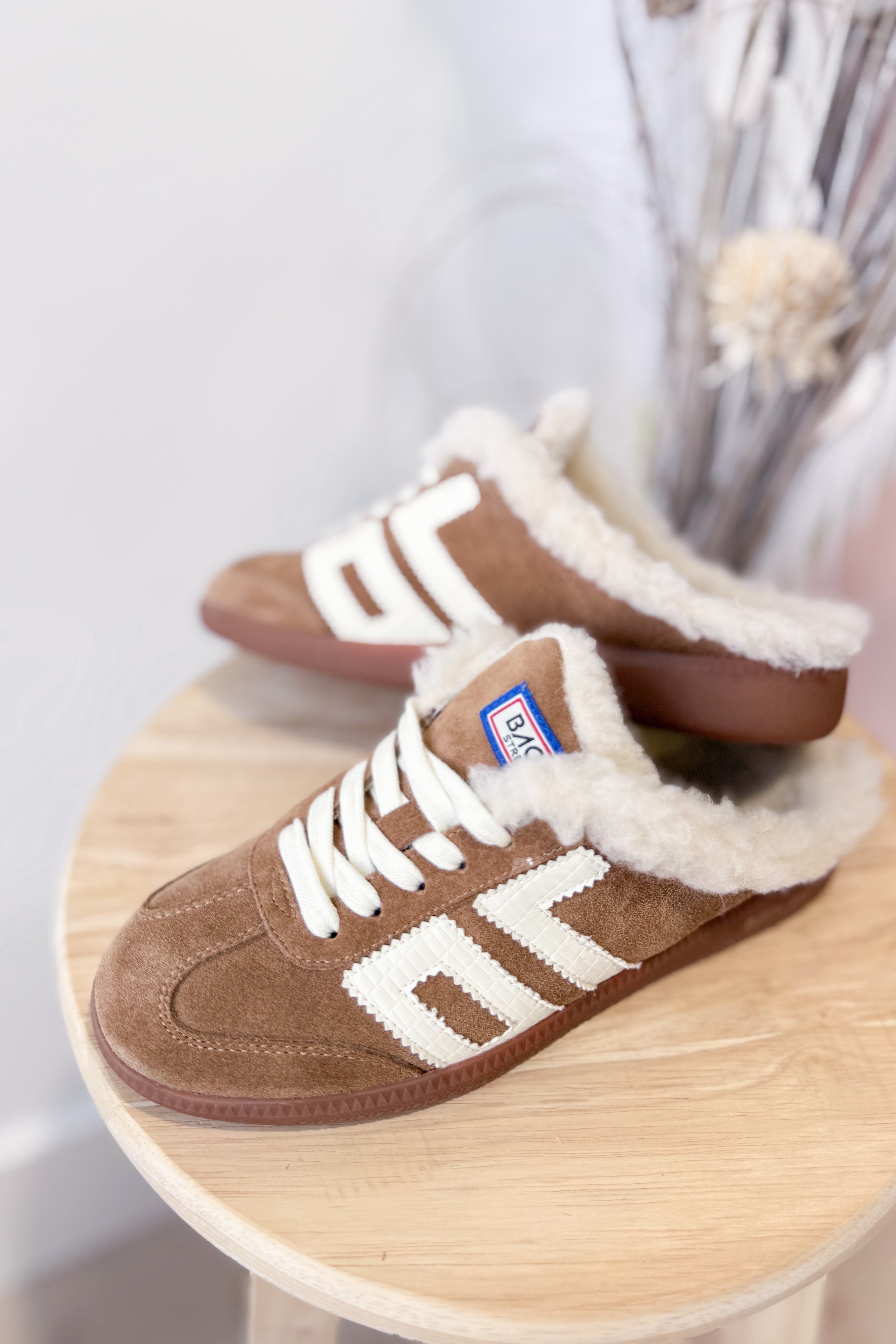 BACK70 Easter Tobacco White Backless Sneaker - Be You Boutique