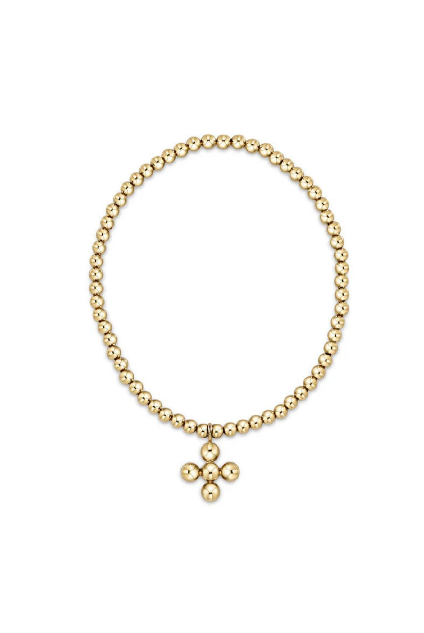 Enewton 3mm Classic Gold 4mm Beaded Cross Charm Bracelet - Be You Boutique
