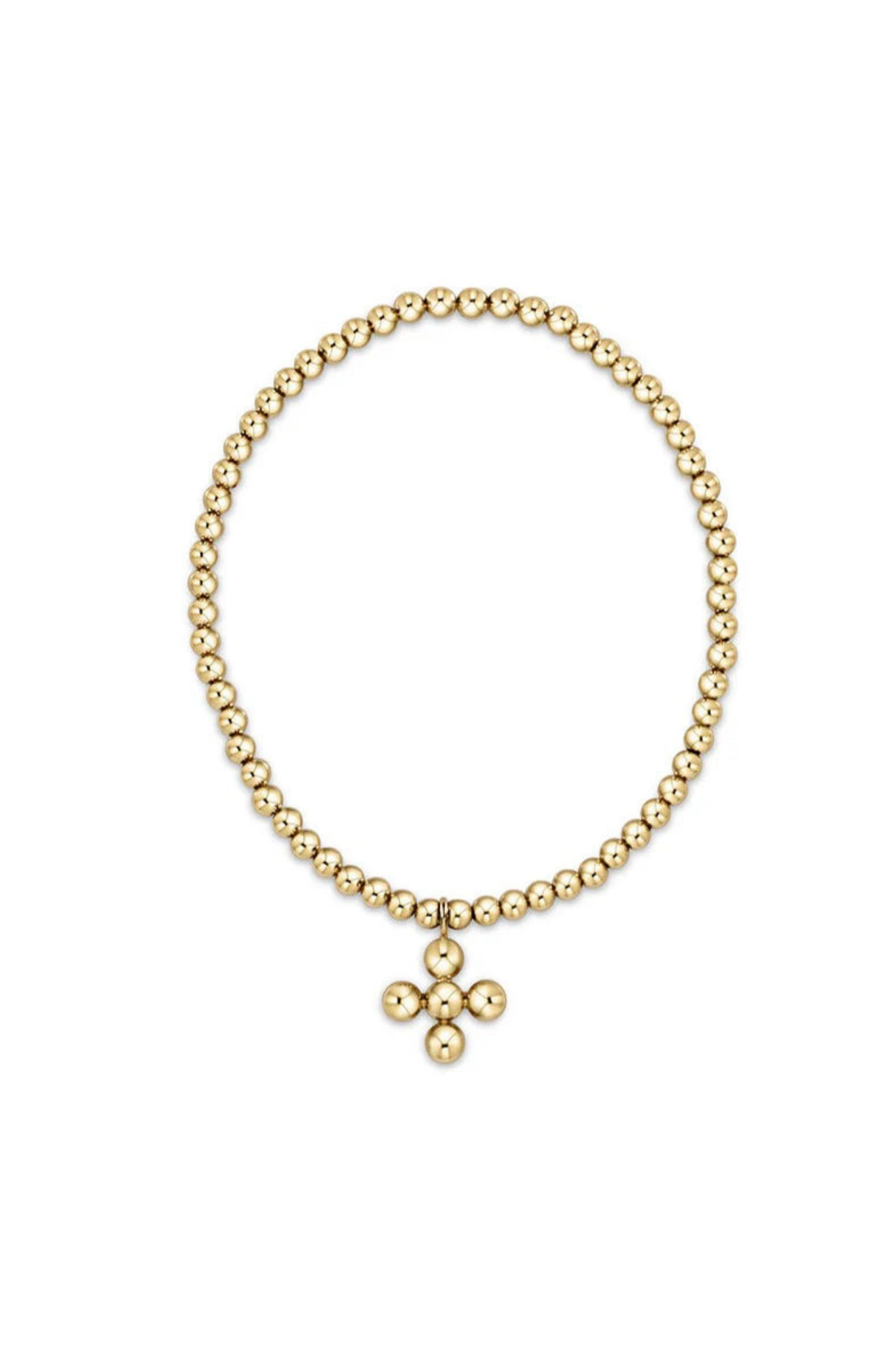 Enewton 3mm Classic Gold 4mm Beaded Cross Charm Bracelet - Be You Boutique
