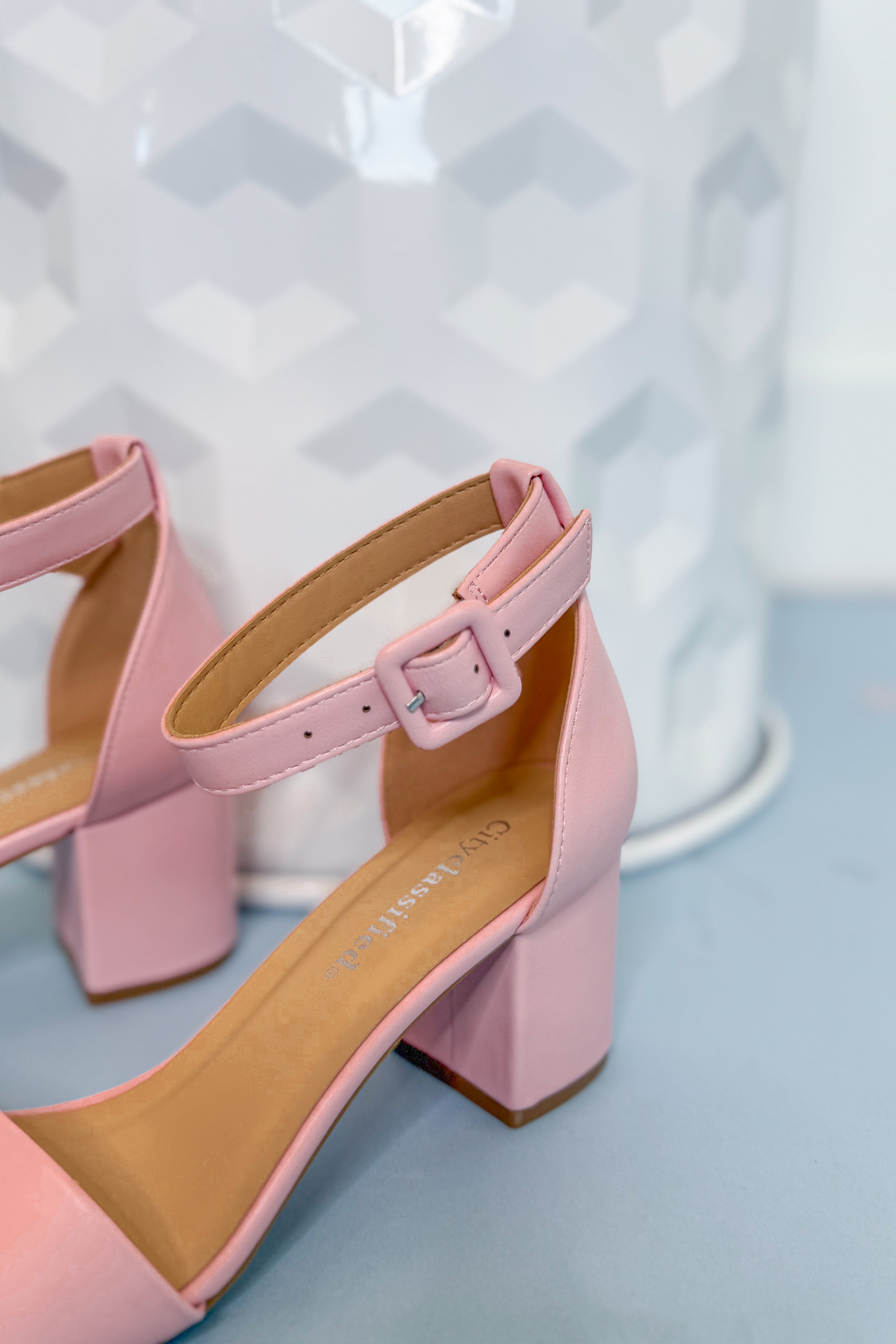 Soda Cake Ankle Buckle Block Heel Sandal - Be You Boutique