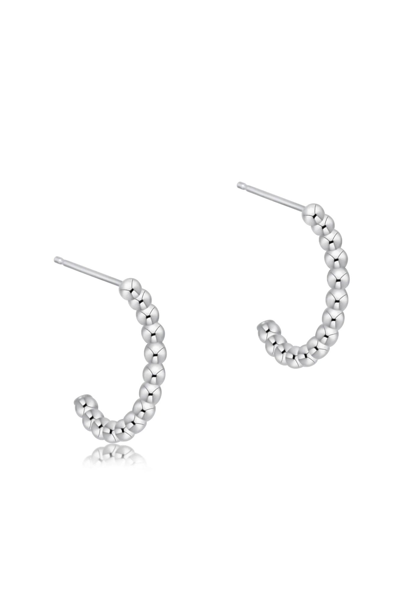 Enewton 1” 2mm Beaded Sterling Post Hoop - Be You Boutique