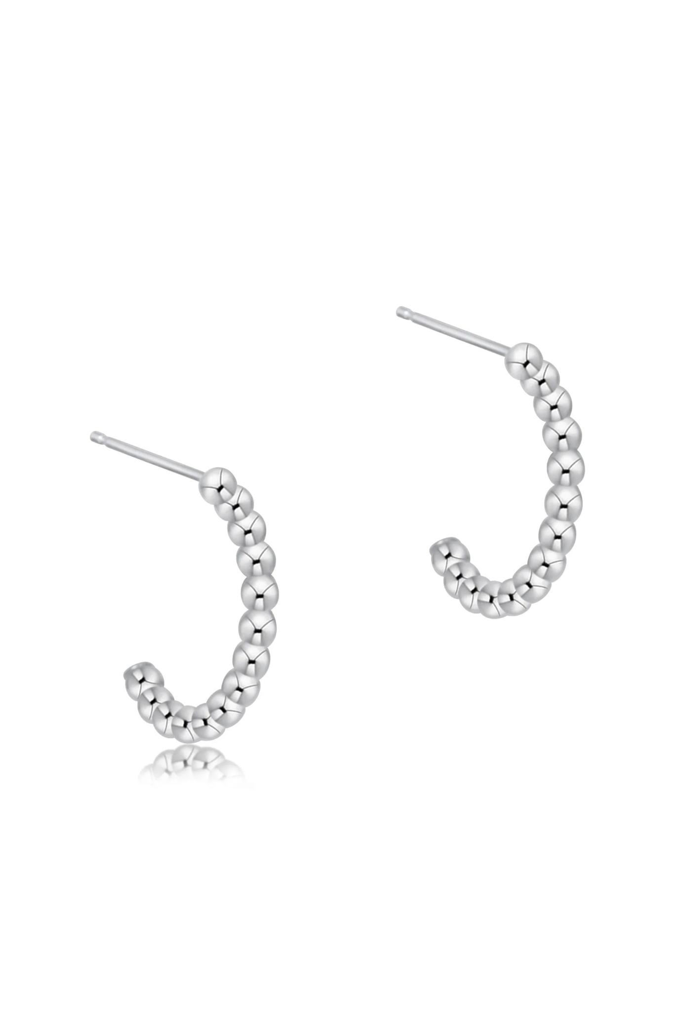 Enewton 1” 2mm Beaded Sterling Post Hoop - Be You Boutique