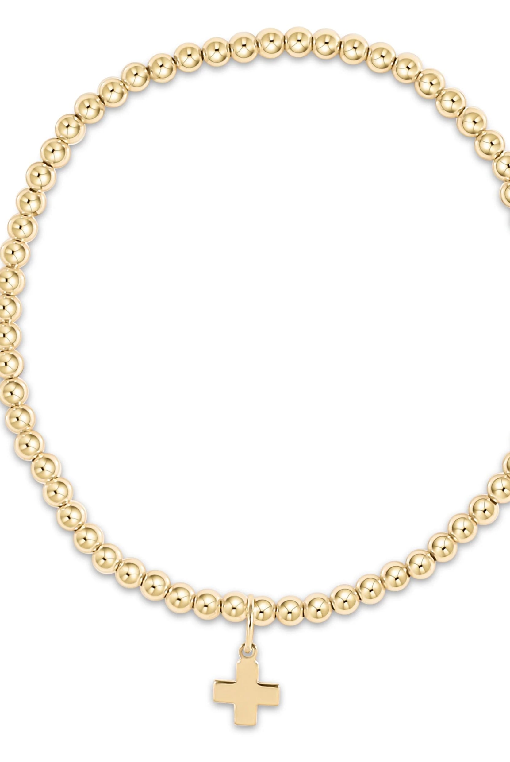 Enewton 3mm Classic Gold Signature Cross Charm Bracelet - Be You Boutique