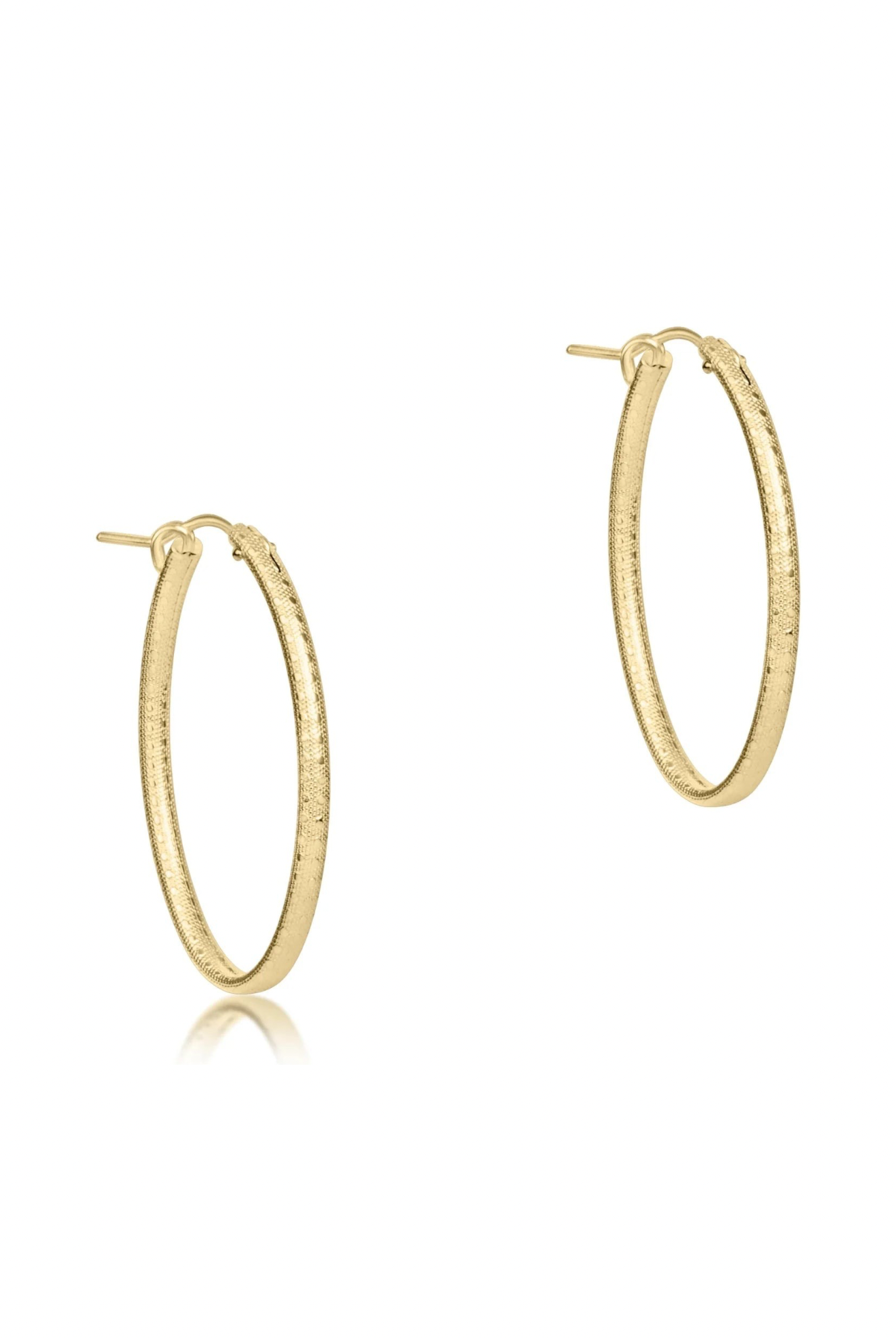 Enewton 1" Oval Textured Hoop - Be You Boutique