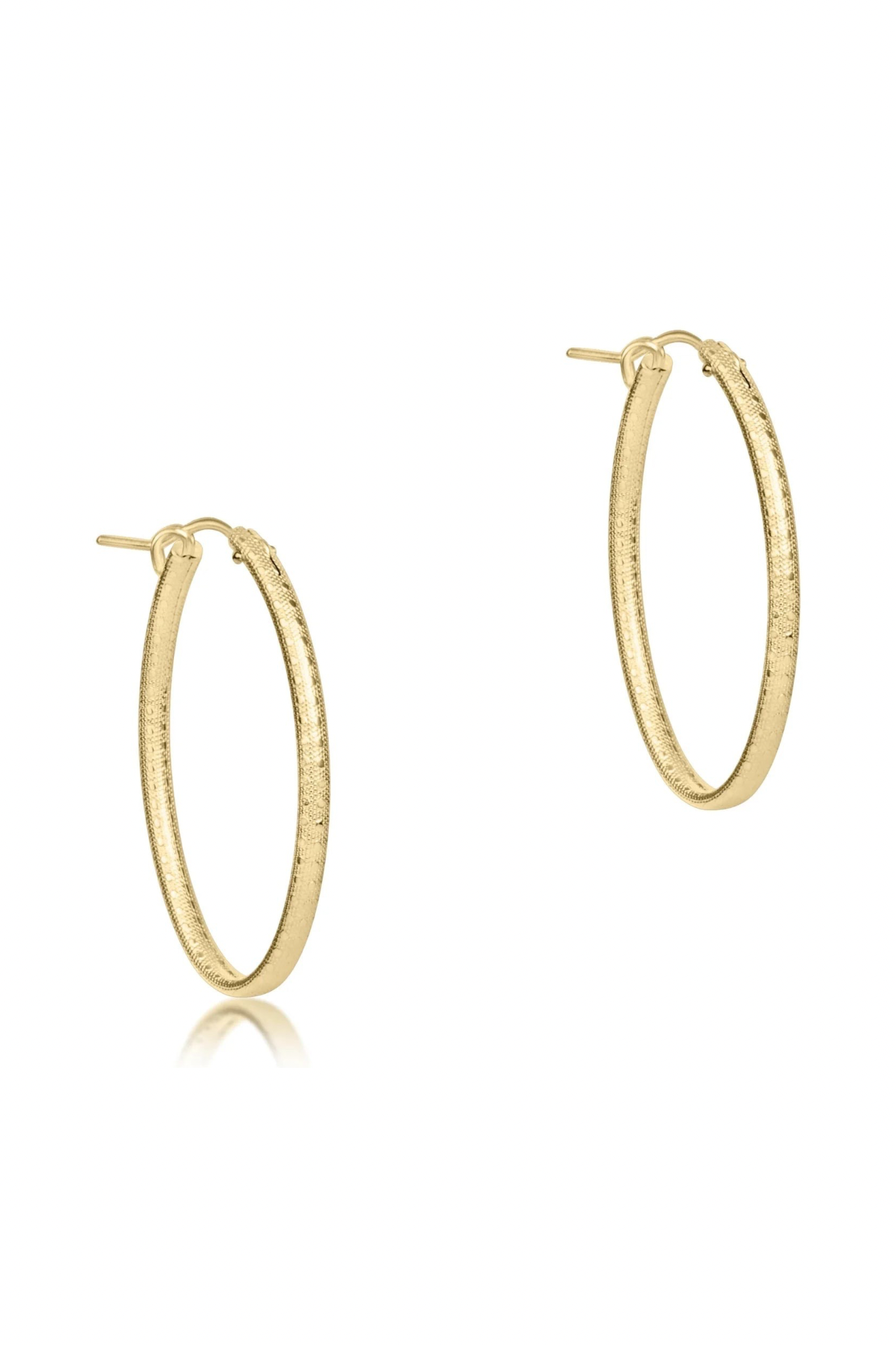 Enewton 1" Oval Textured Hoop - Be You Boutique
