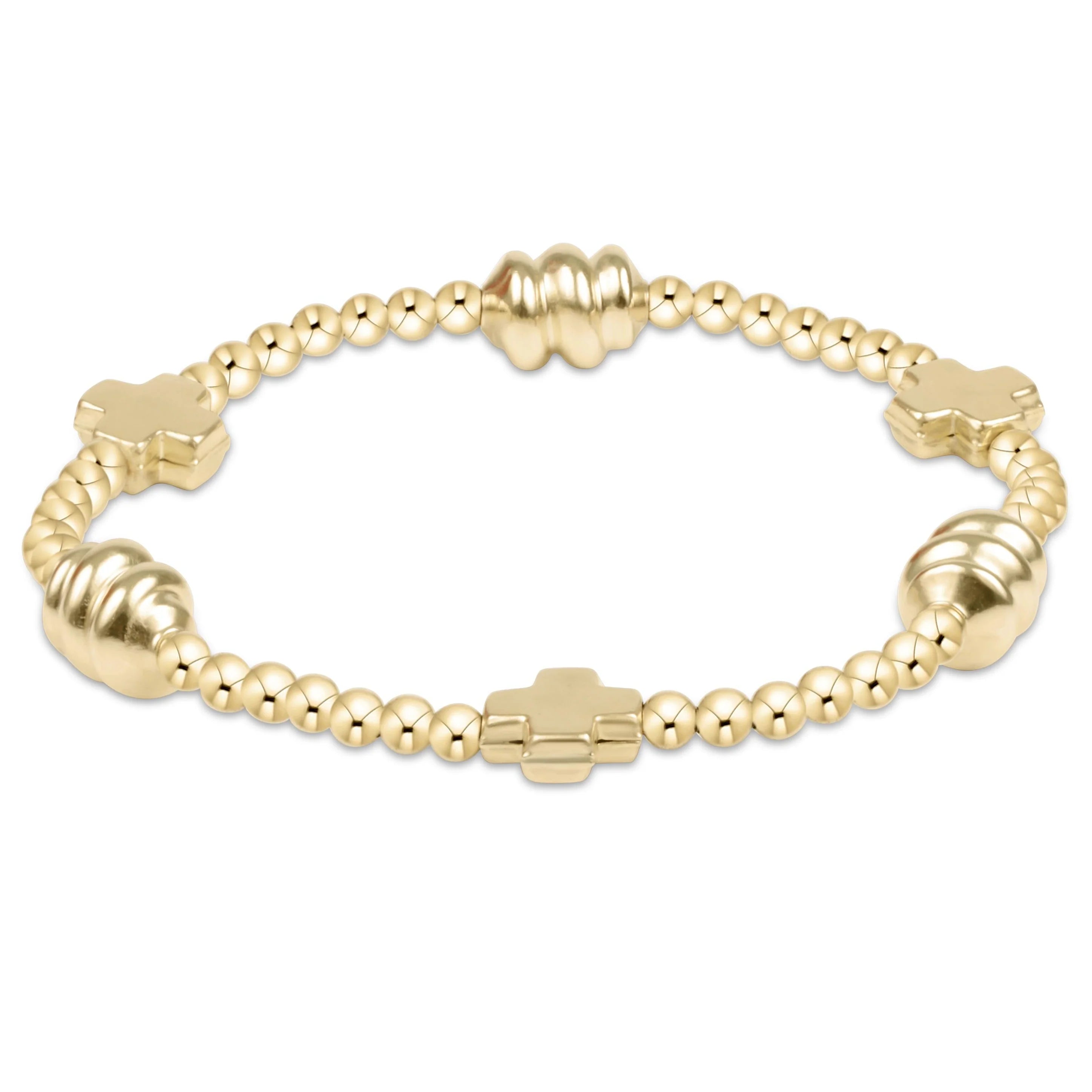 Enewton 3mm Signature Cross Admire Gold Bracelet - Be You Boutique