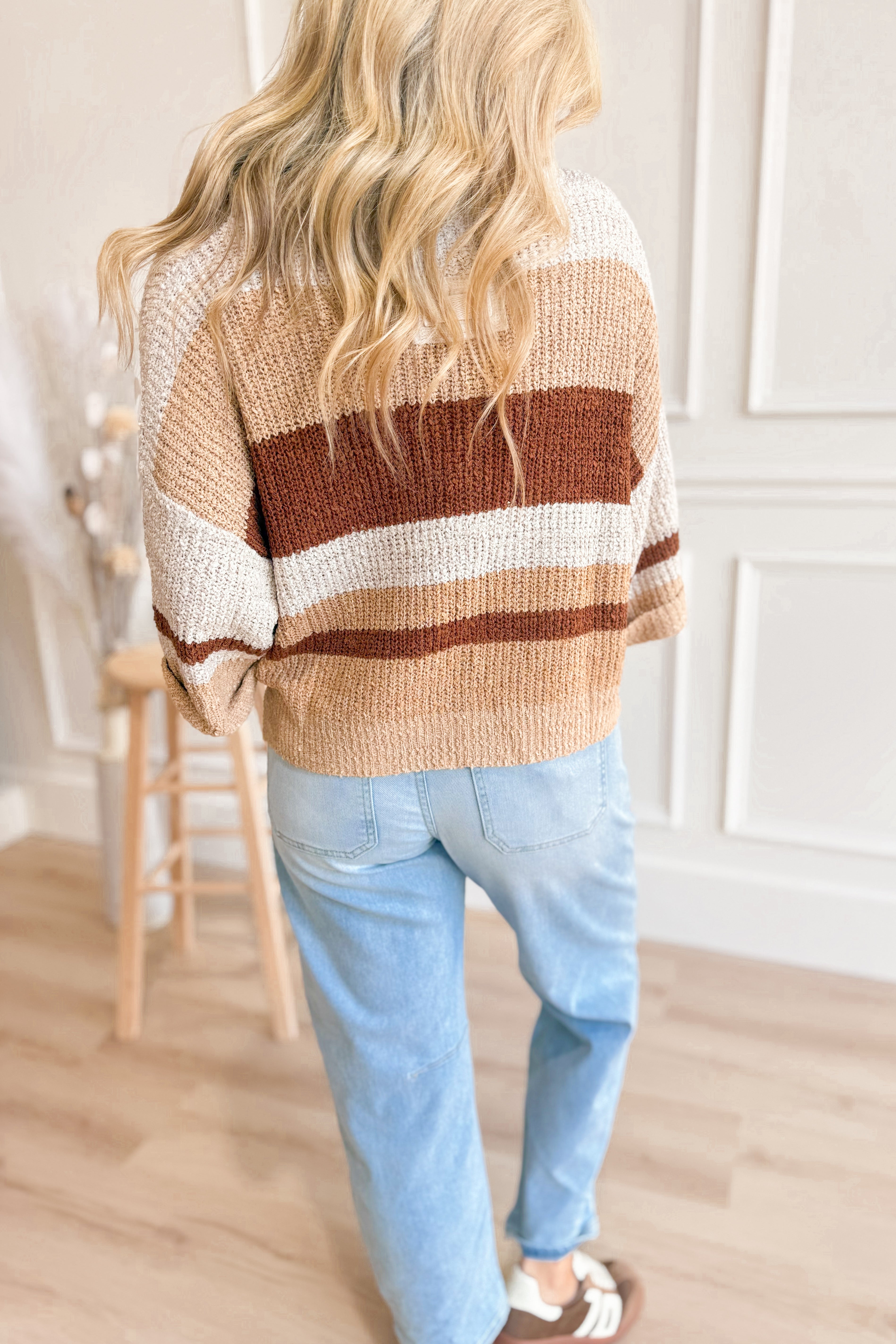 Piper Striped Knit Sweater - Be You Boutique