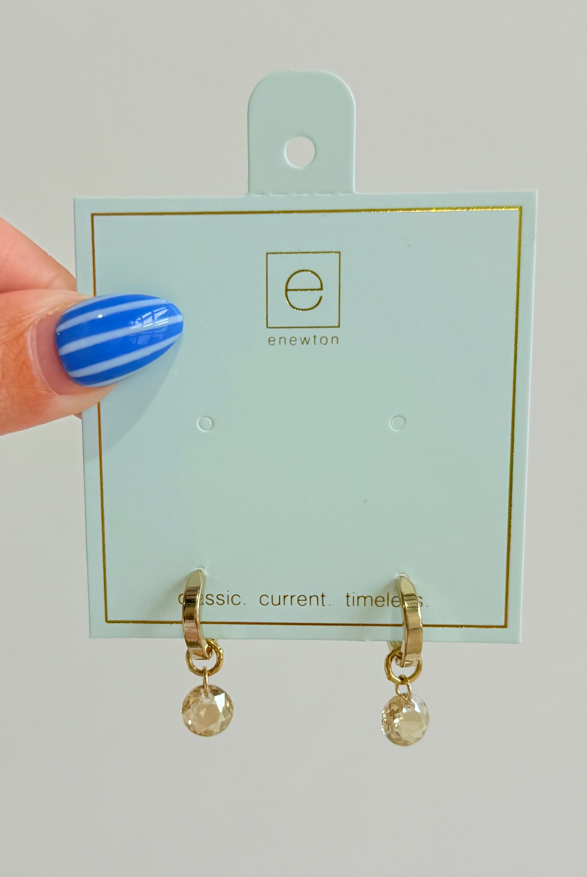 Enewton .5mm Classic Birthstone Huggie earrings in 222 Other Jewelry, featuring small, elegant gemstone accents in a huggie style.