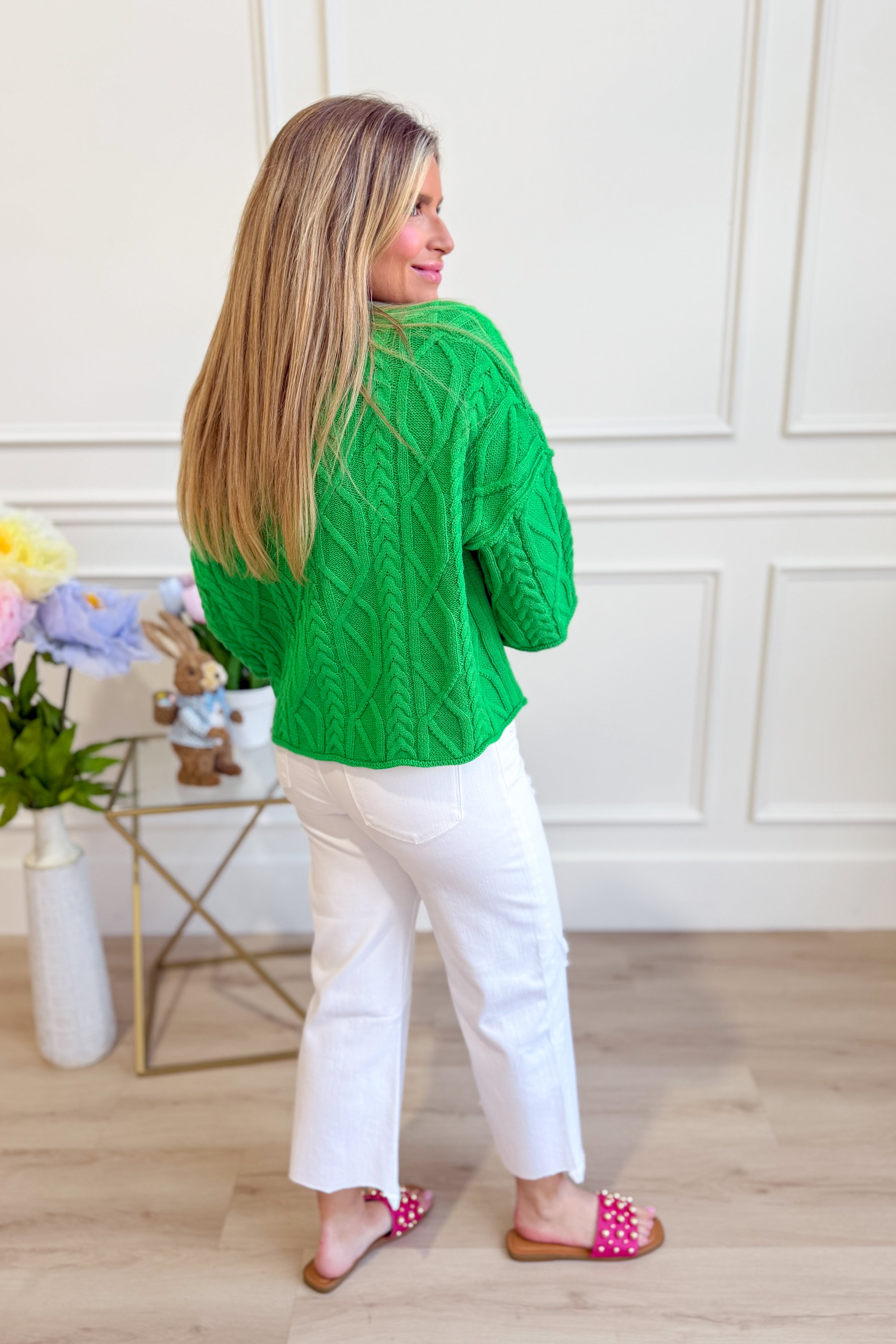 Kendall Cable Knit Sweater Top - Be You Boutique