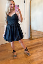 Lydia Spaghetti Strap Bubble Hem Dress - Be You Boutique