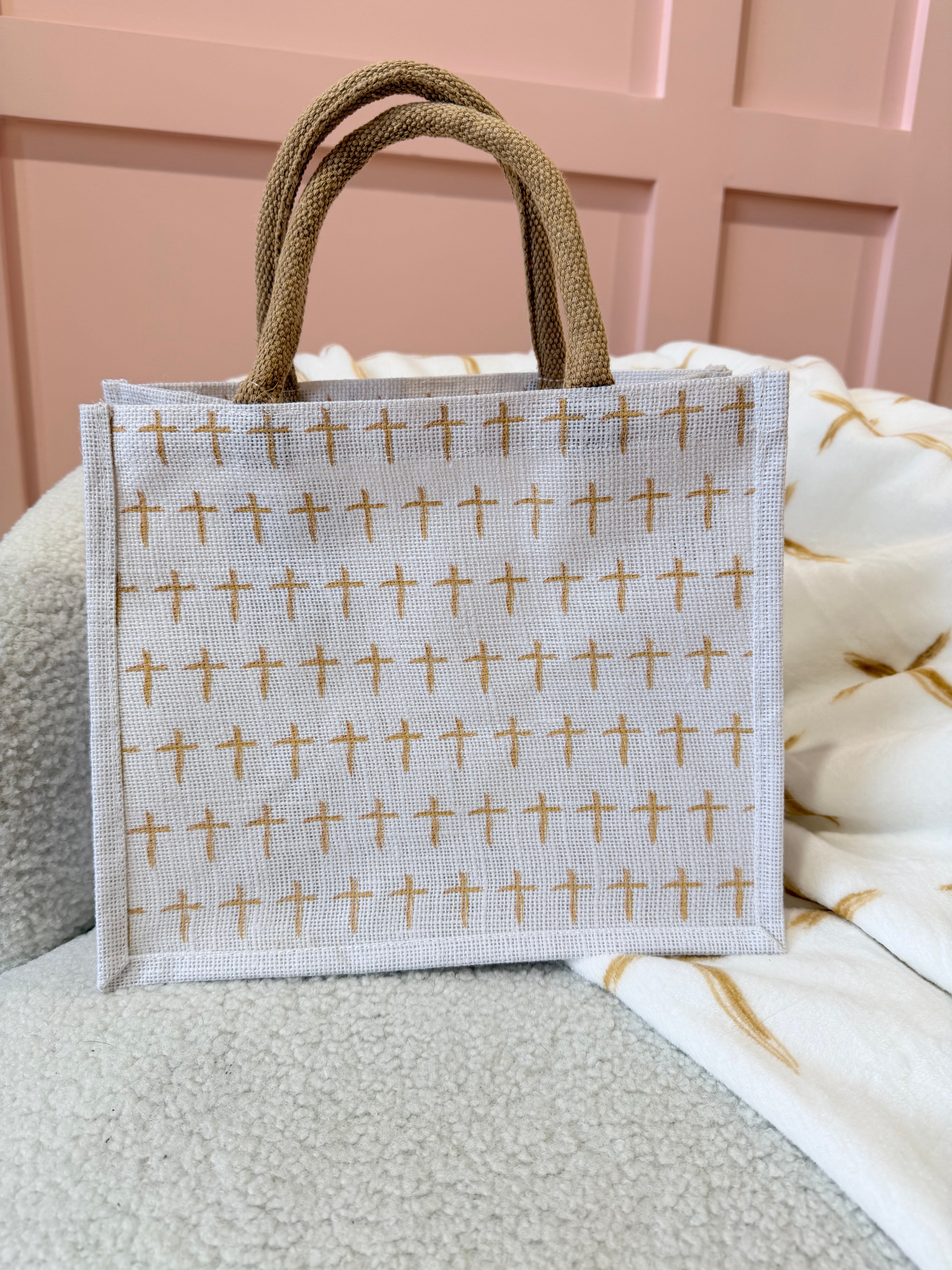 Cross Neutral Tote Bag - Be You Boutique