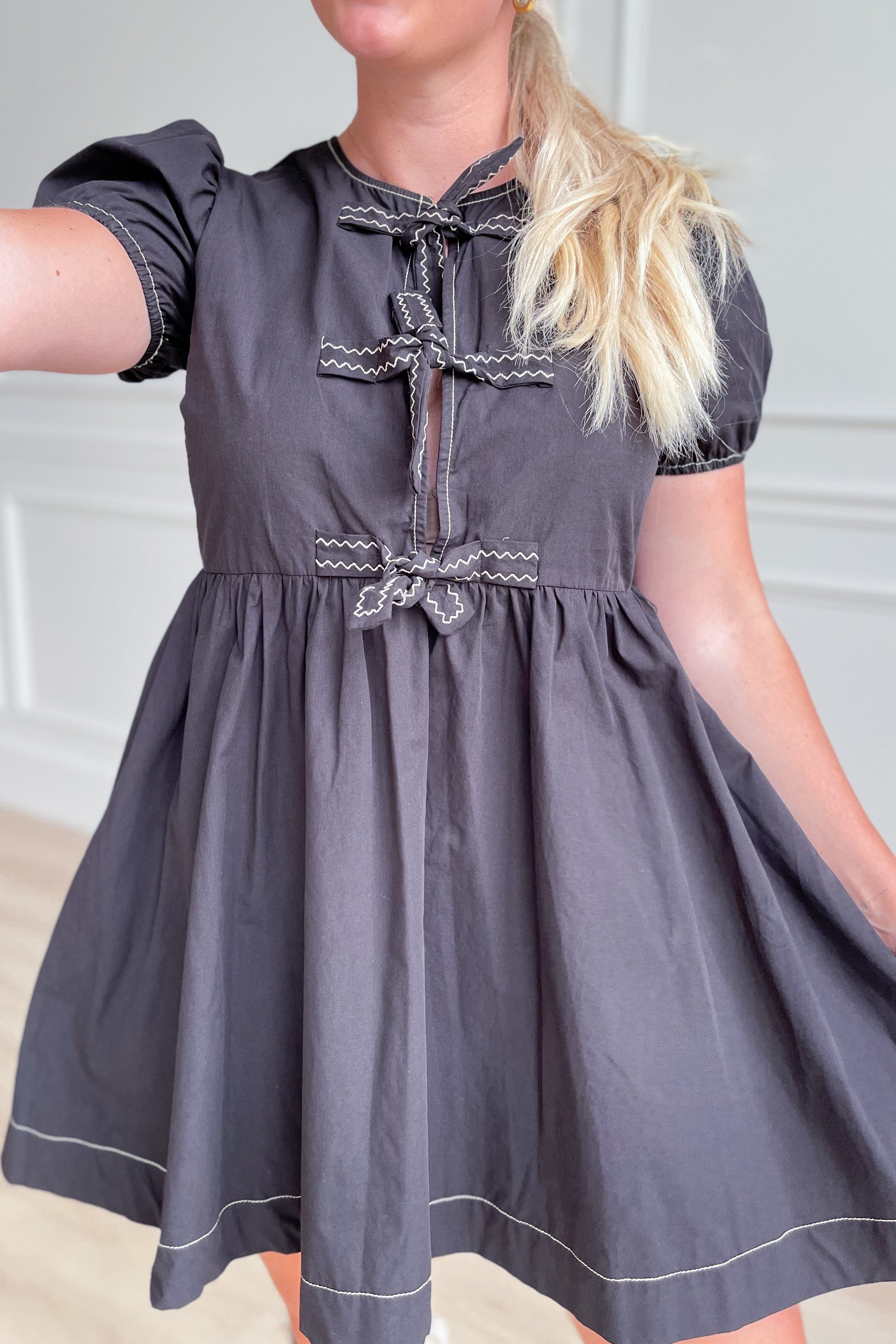 Chelsea Front Bow Detailed Dress - Be You Boutique