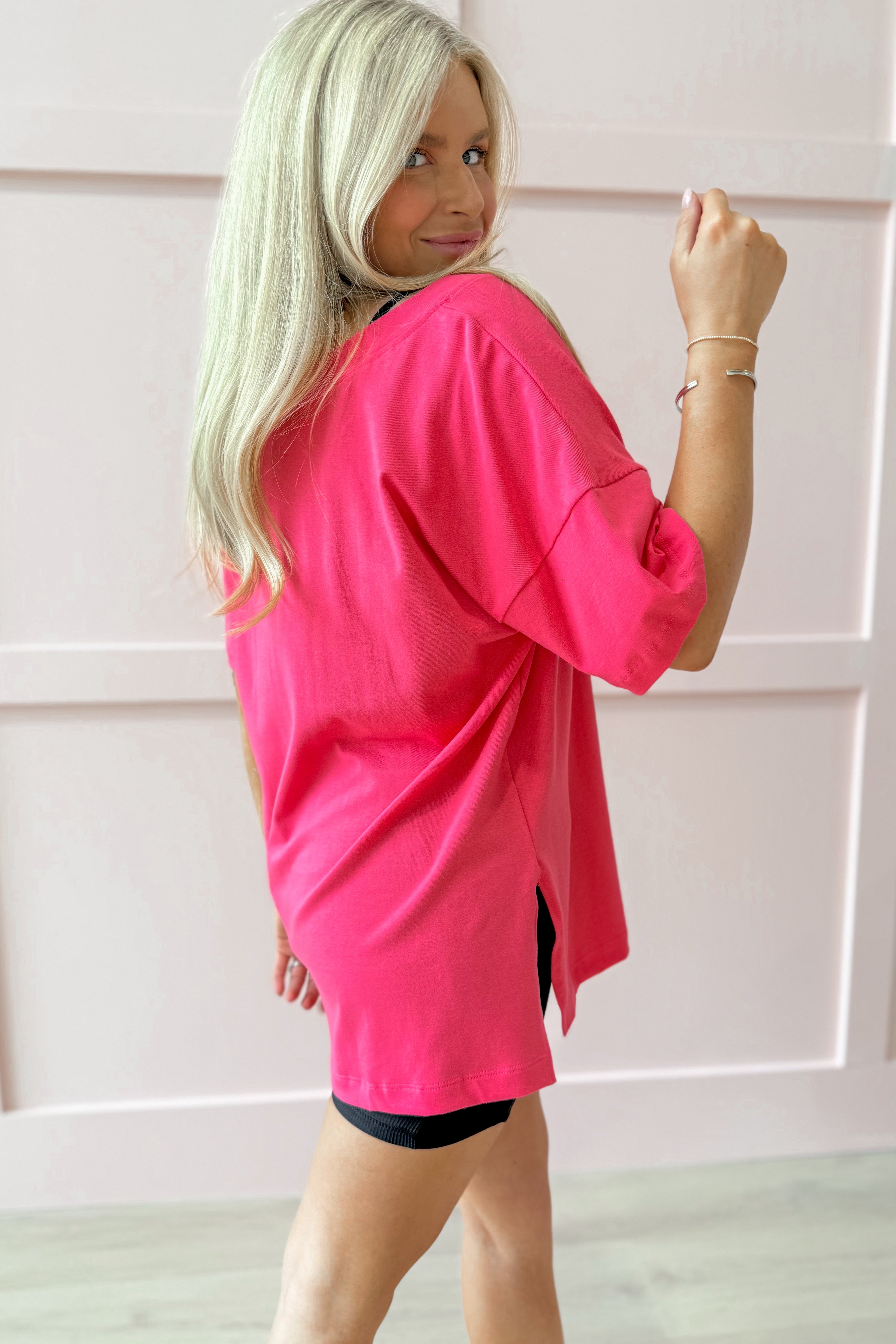 Laney Cotton Oversized Short Sleeve Top - Be You Boutique