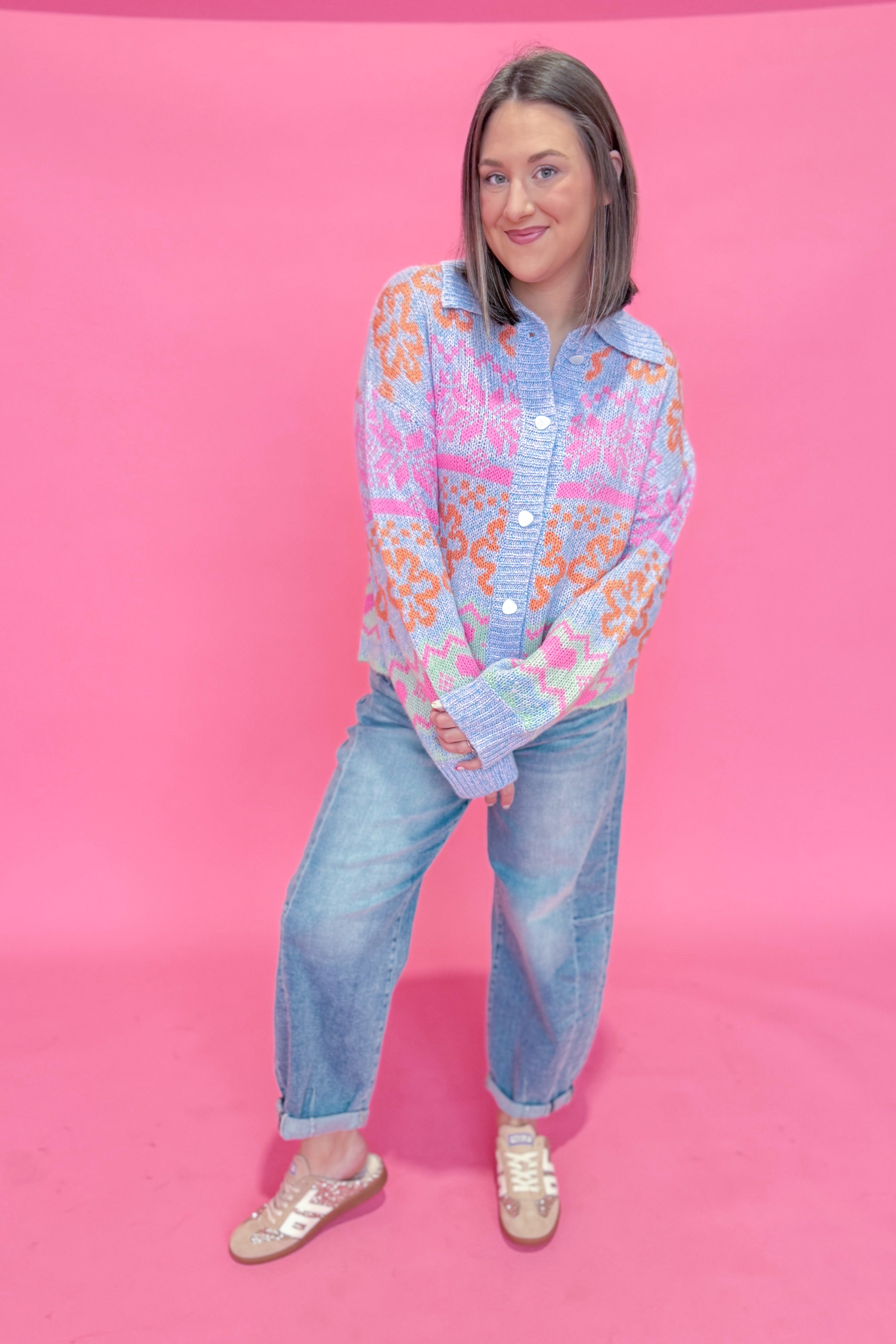 Linda Winter Button Down Sweater - Be You Boutique