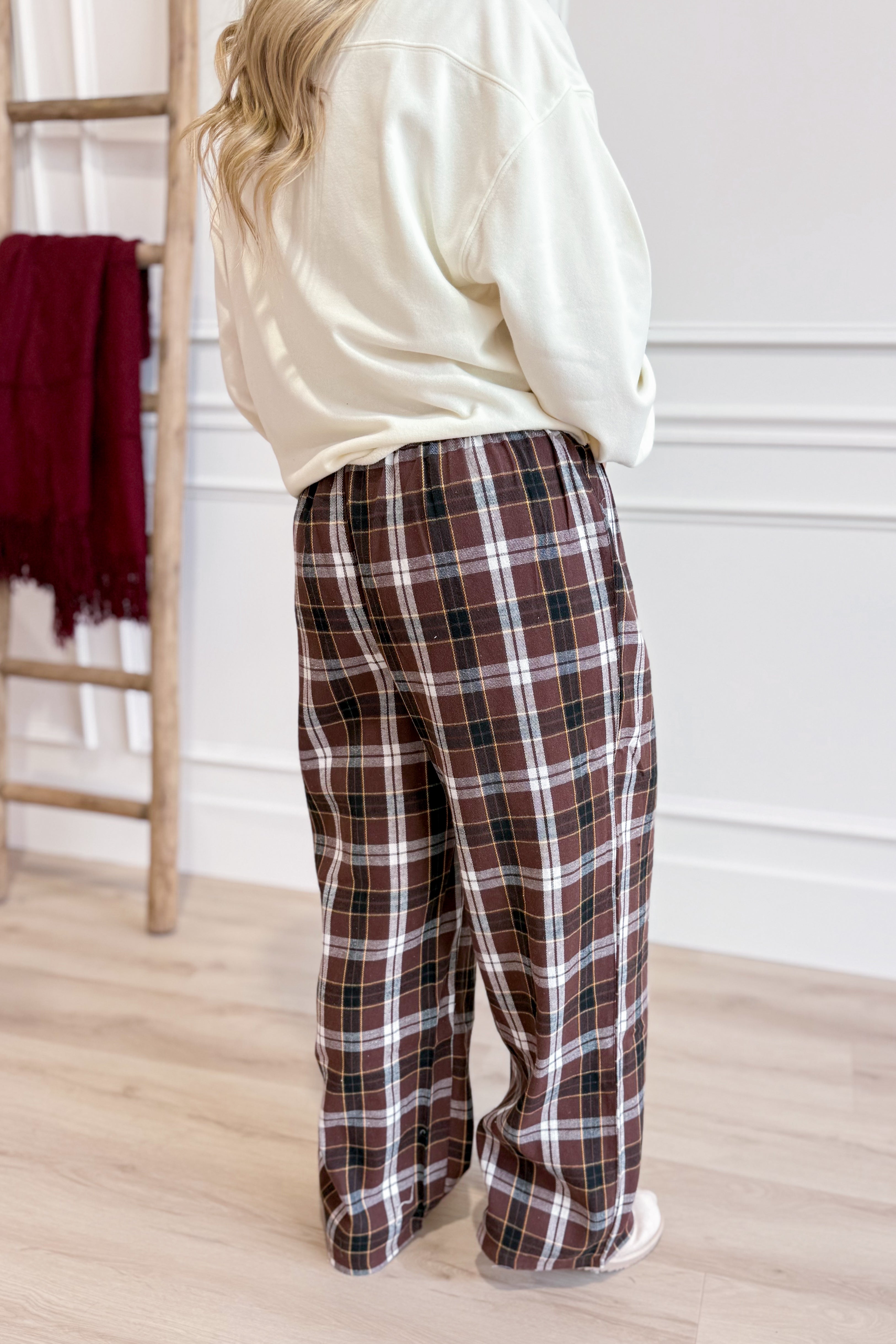Chris Plaid Elastic Waist Pant - Be You Boutique