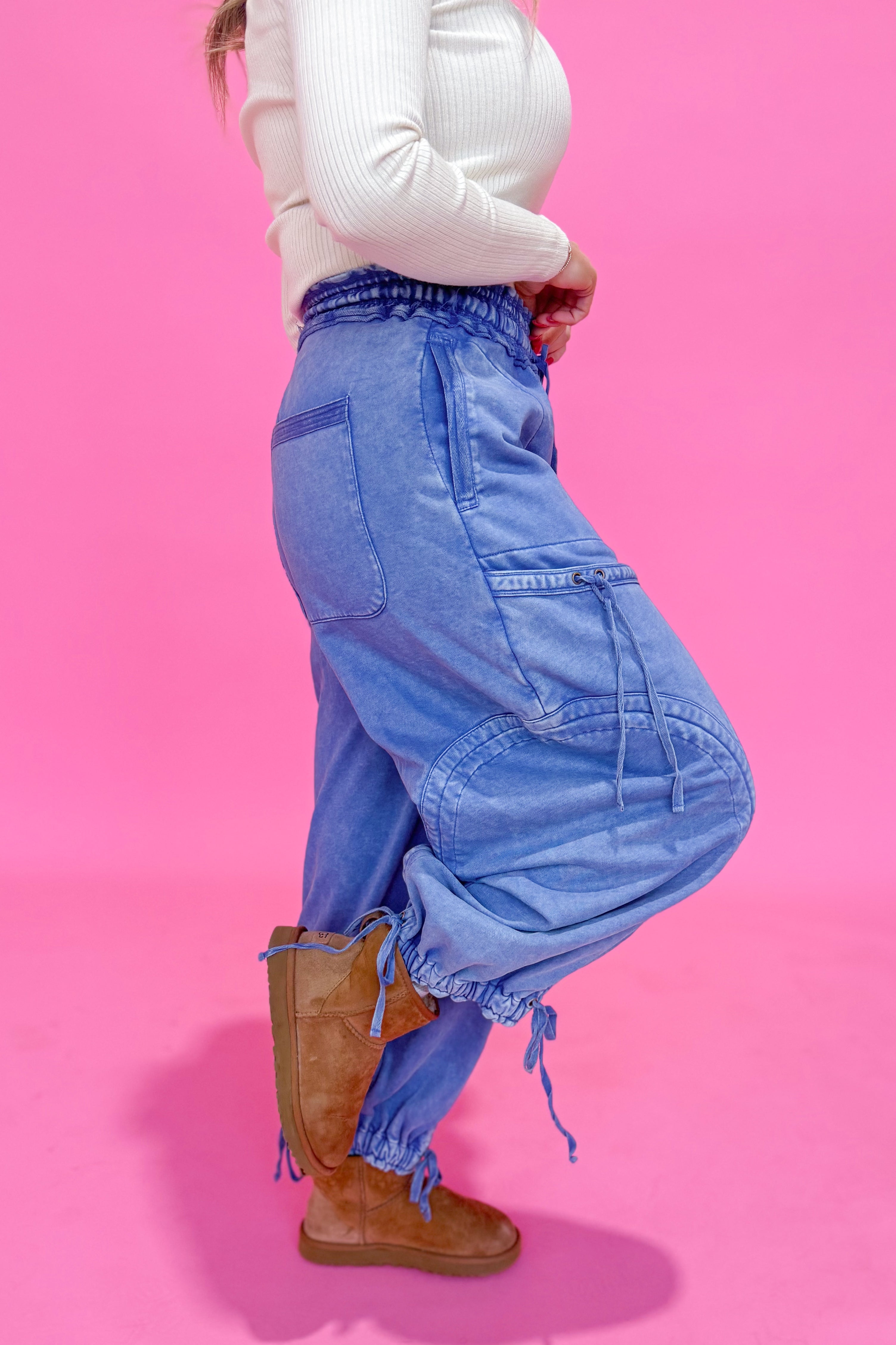 Zoey French Terry Cloth Jogger Pant - Be You Boutique