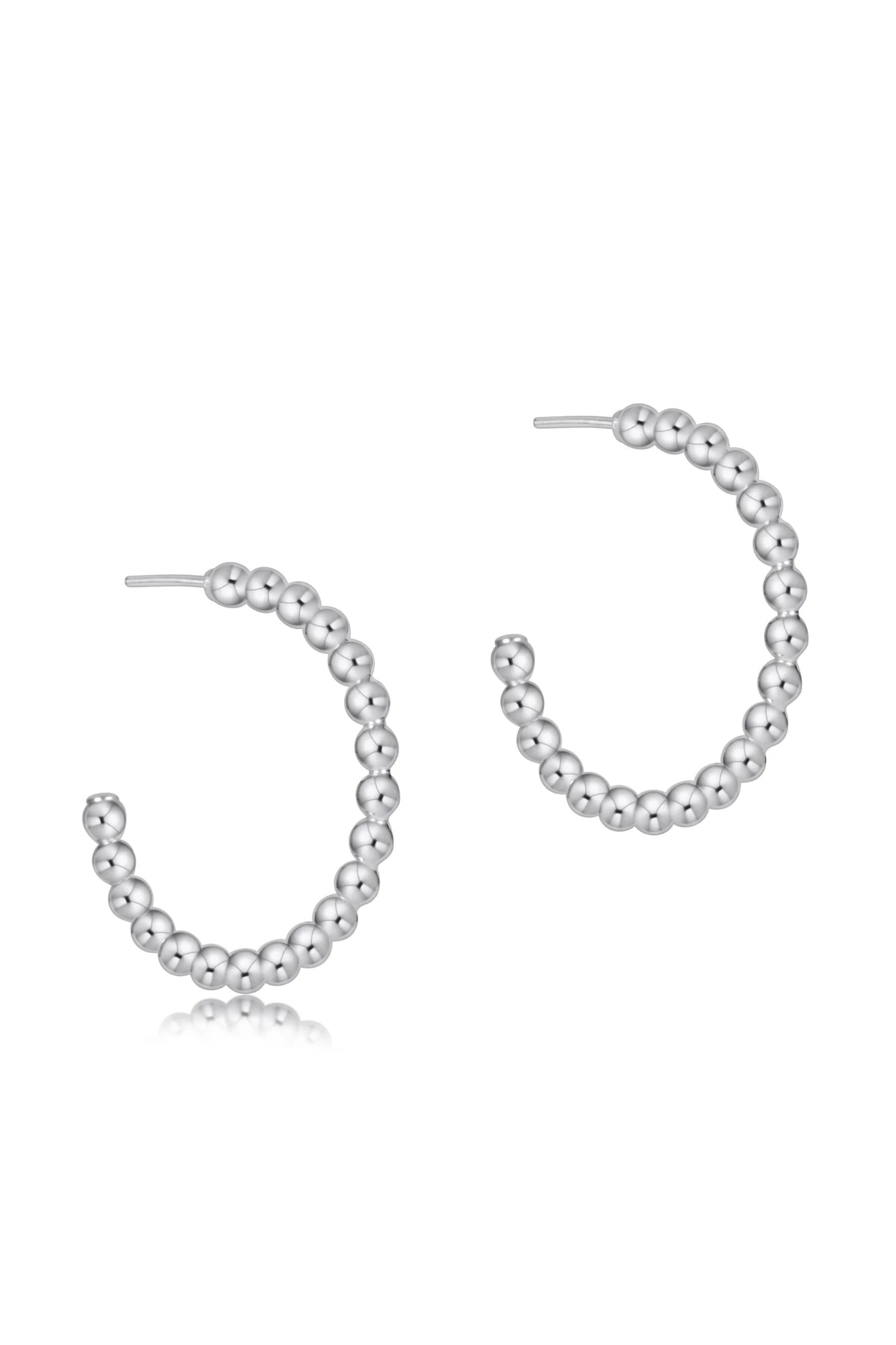 Enewton 1.25” 4mm Beaded Sterling Post Hoop - Be You Boutique