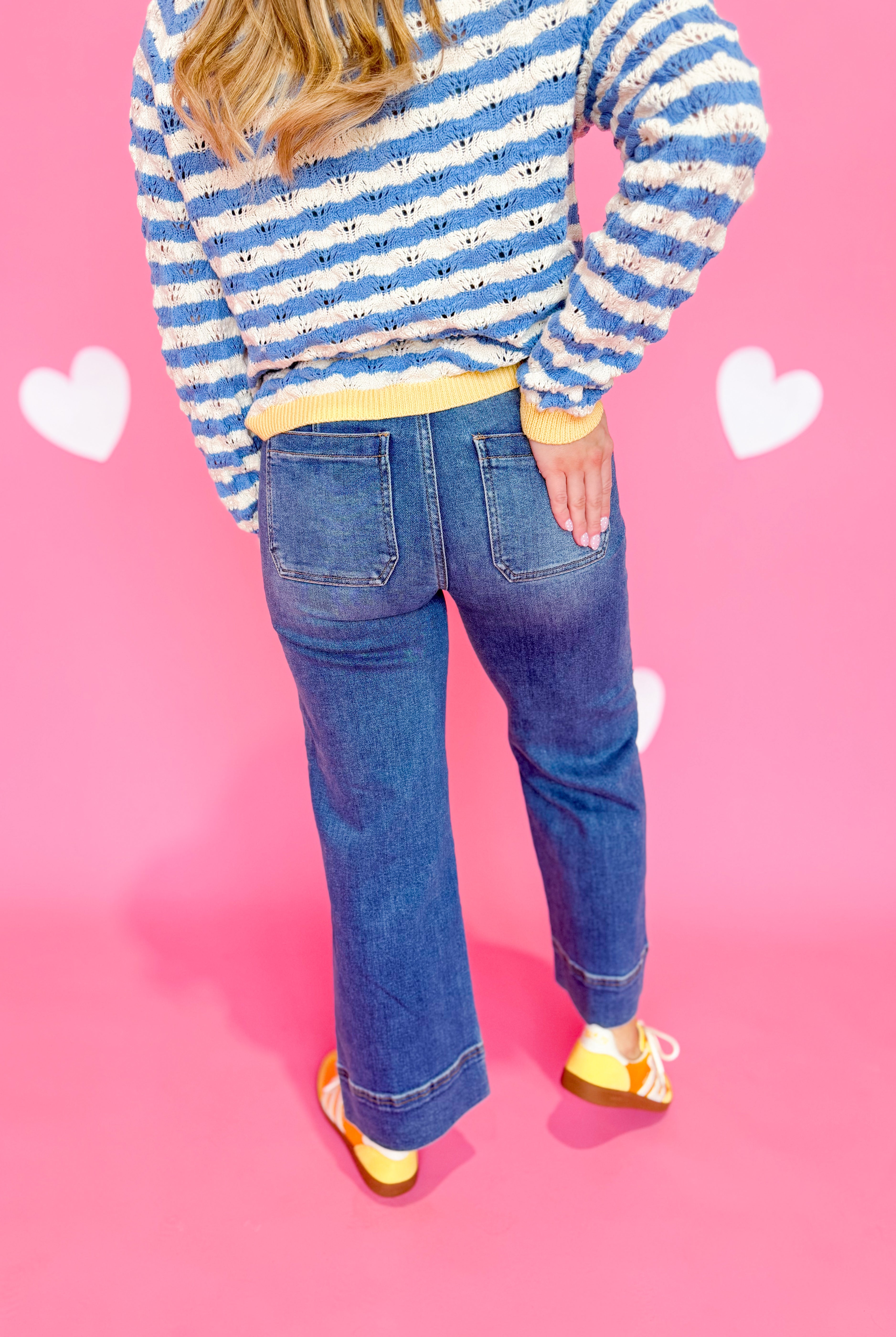 RISEN Bruce high-rise wide-leg jeans from the 146 Core Jeans collection, showing a full-length view of the stylish denim.