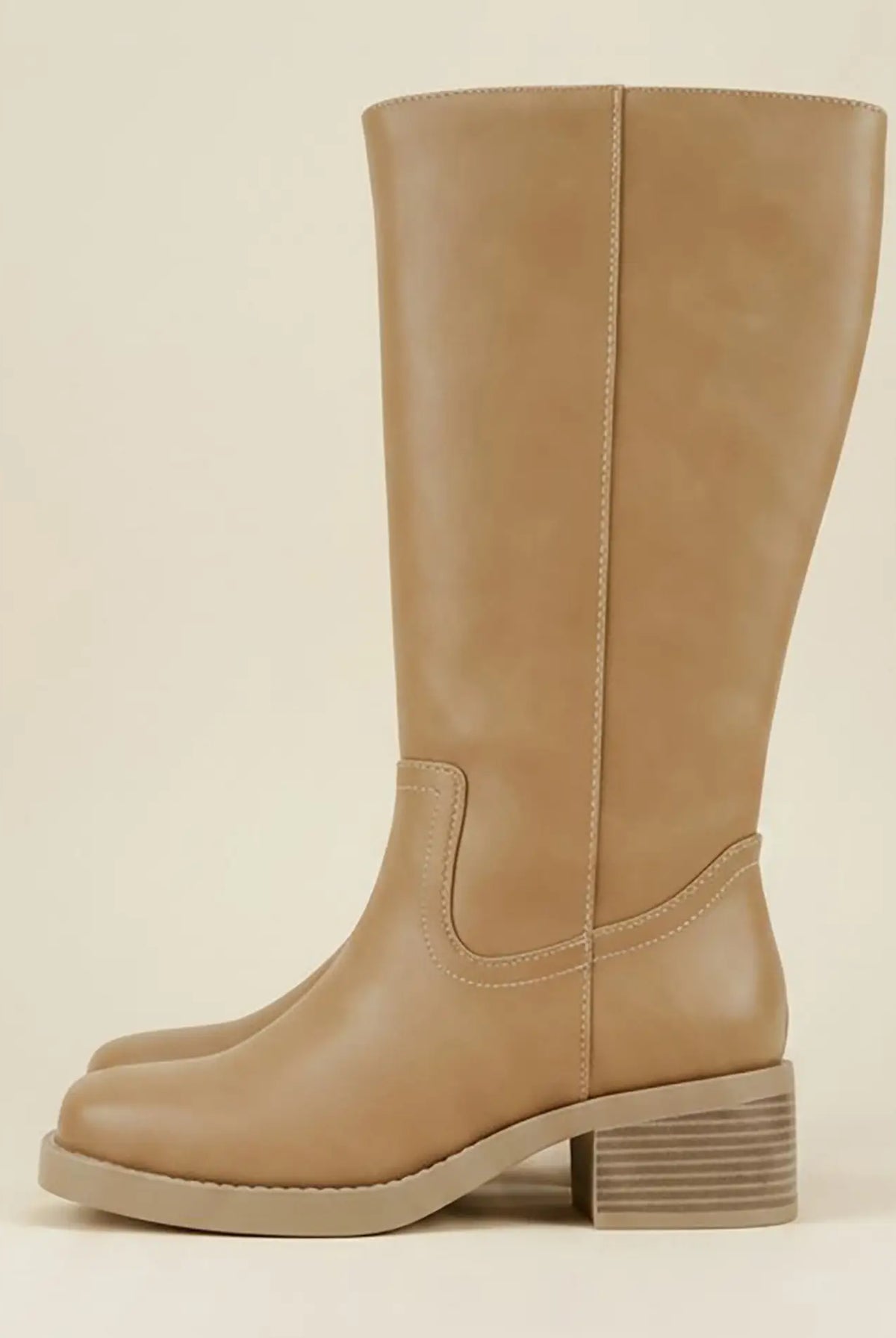 FORTUNE DYNAMIC Belvin Natural Tall Boot from the 211 Boots collection, featuring sleek leather design and knee-high style.