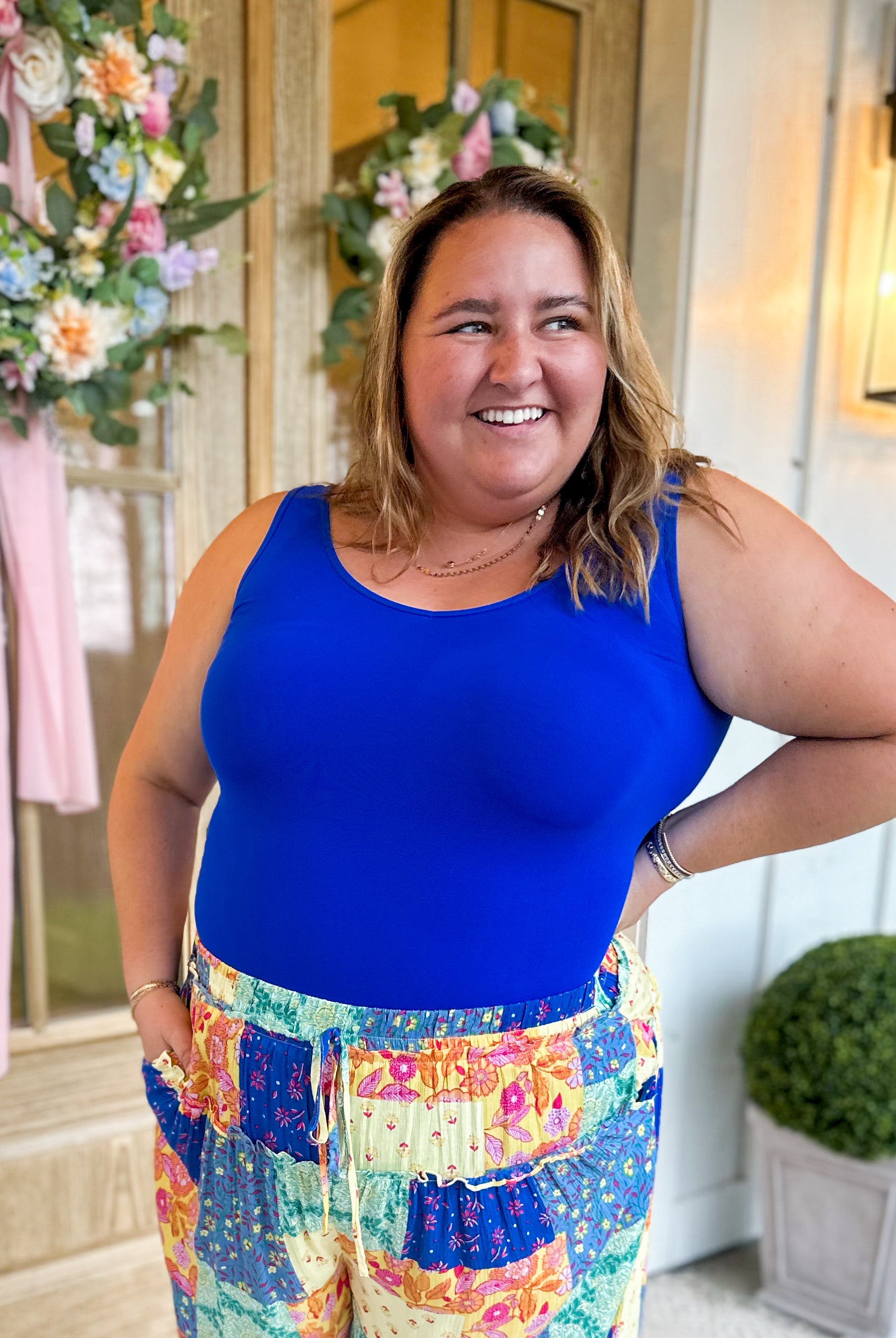 Cathy Basic Reversible Seamless Tank ~ Royal Blue - Be You Boutique