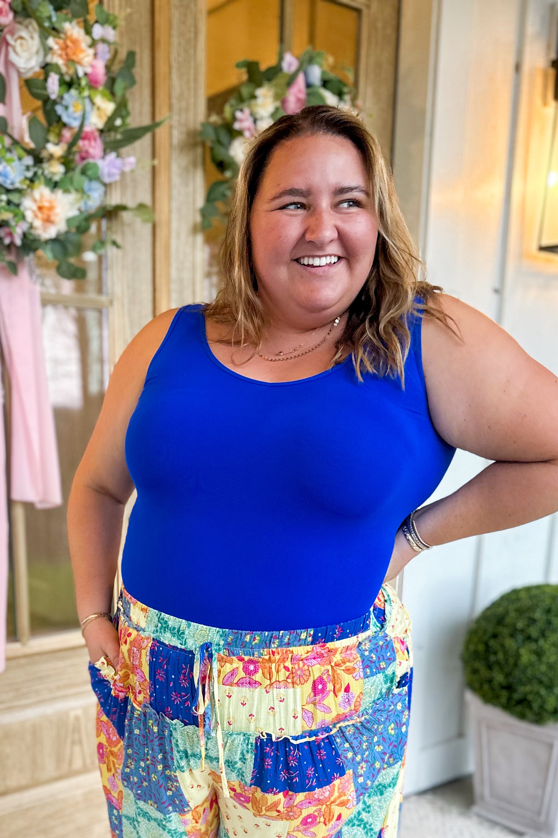 Cathy Basic Reversible Seamless Tank ~ Royal Blue - Be You Boutique