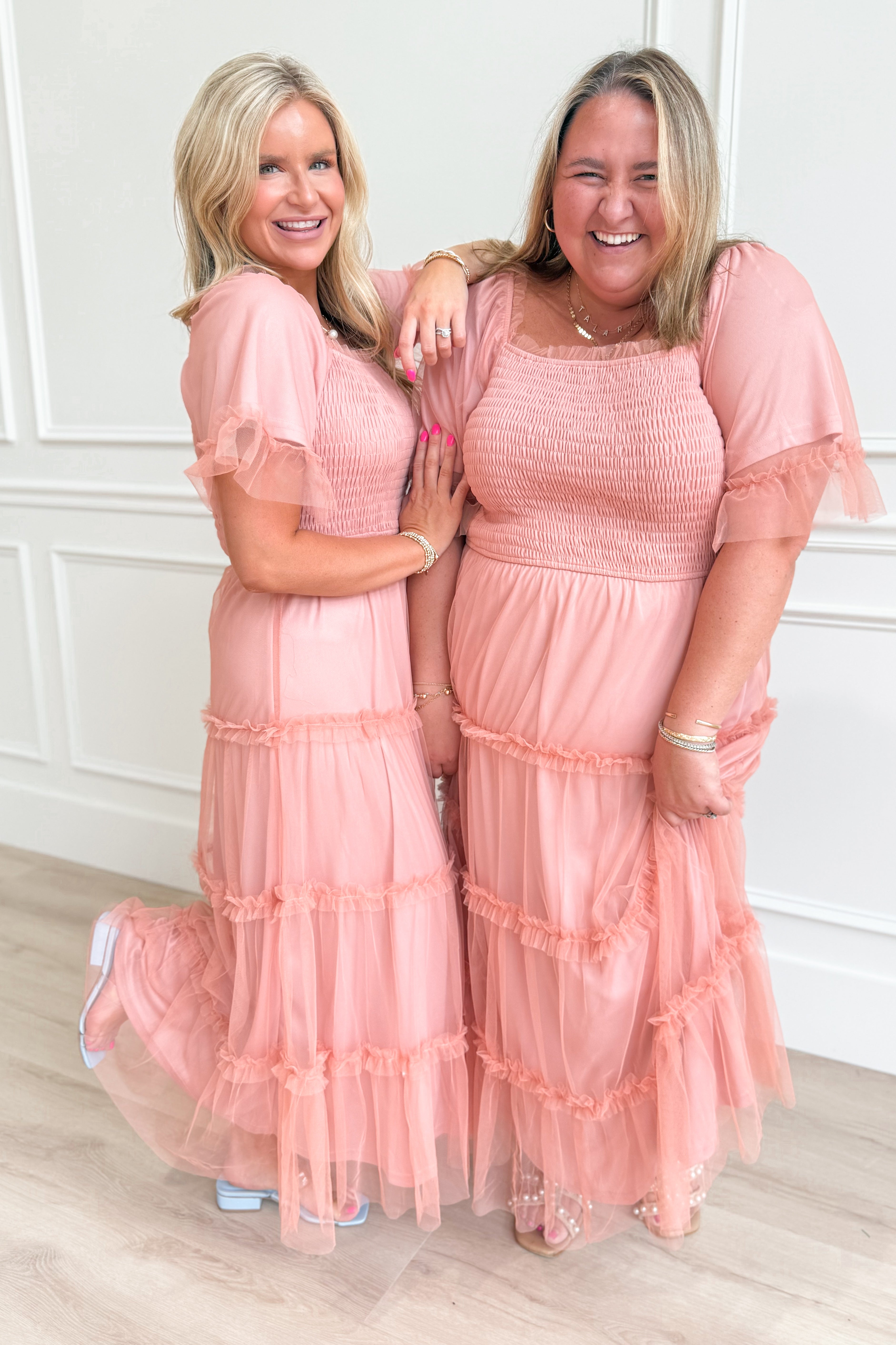 Shallow Mesh Sleeve Midi Dress - Be You Boutique