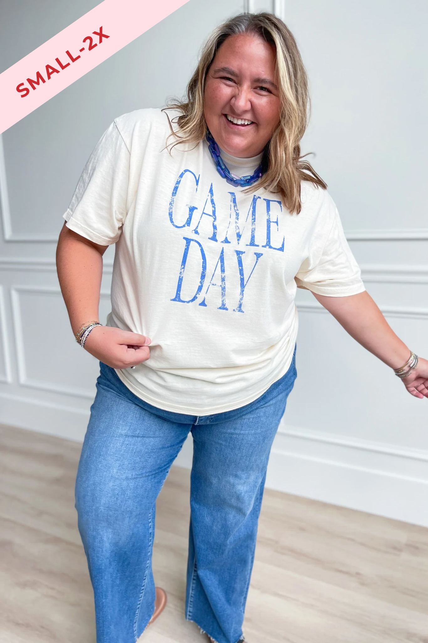 Game Day Distressed Graphic T-shirt - Be You Boutique