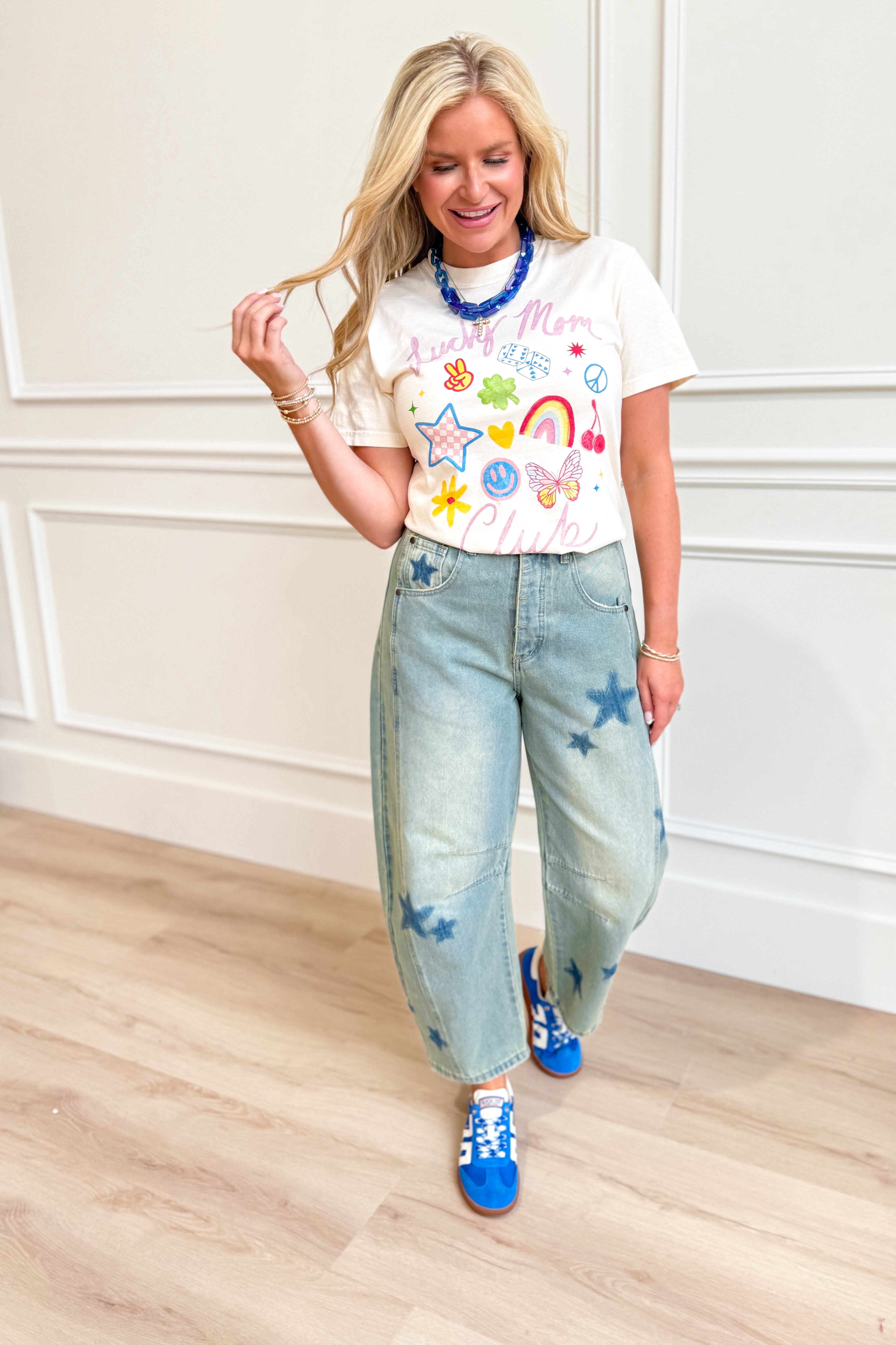 Lucky Mom Club Graphic T-Shirt - Be You Boutique