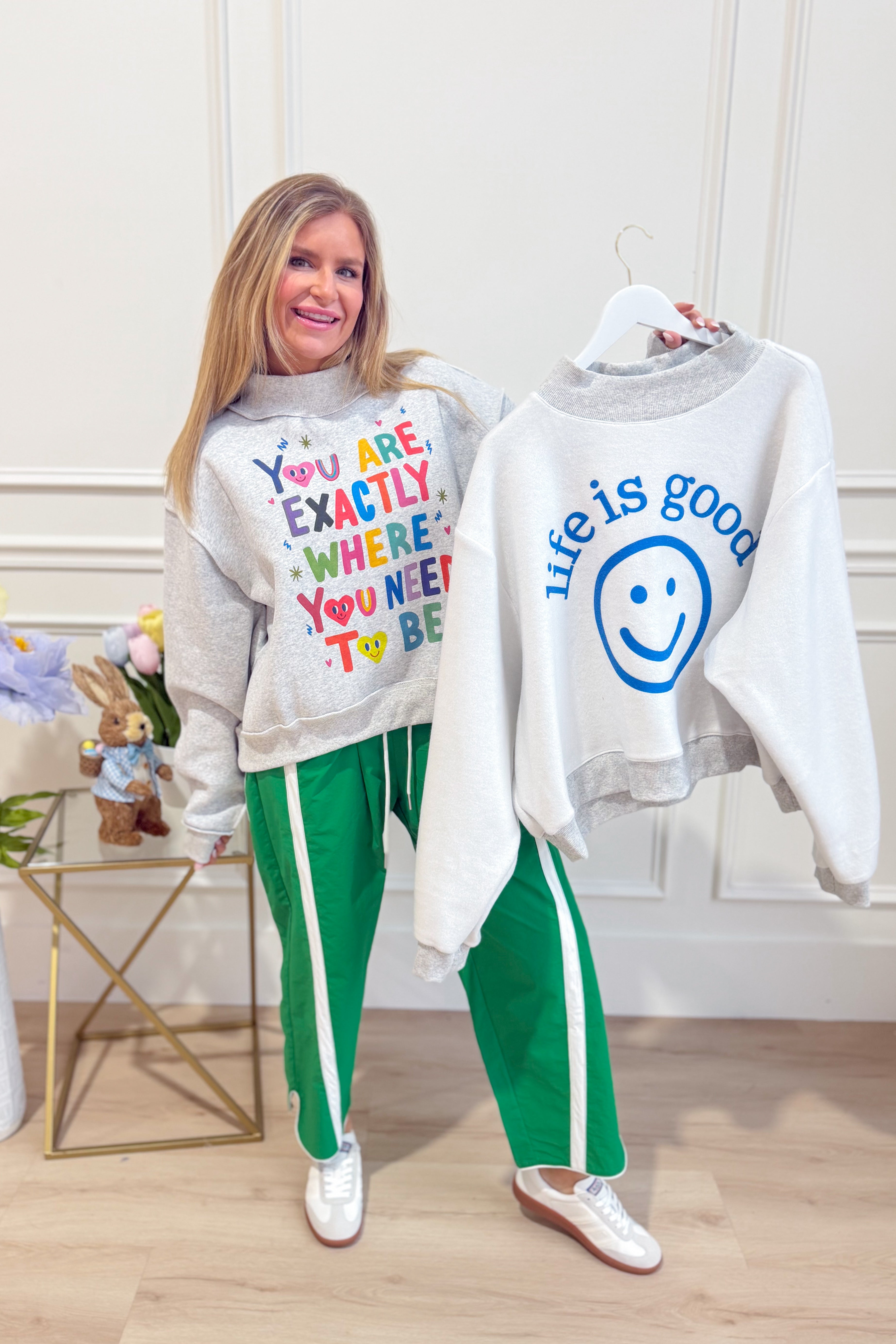 Lenny Windbreaker Contrasted Stripe Pant - Be You Boutique