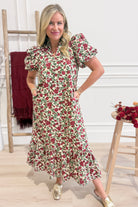 Leilah Bubble Sleeve Ruffle Dress - Be You Boutique