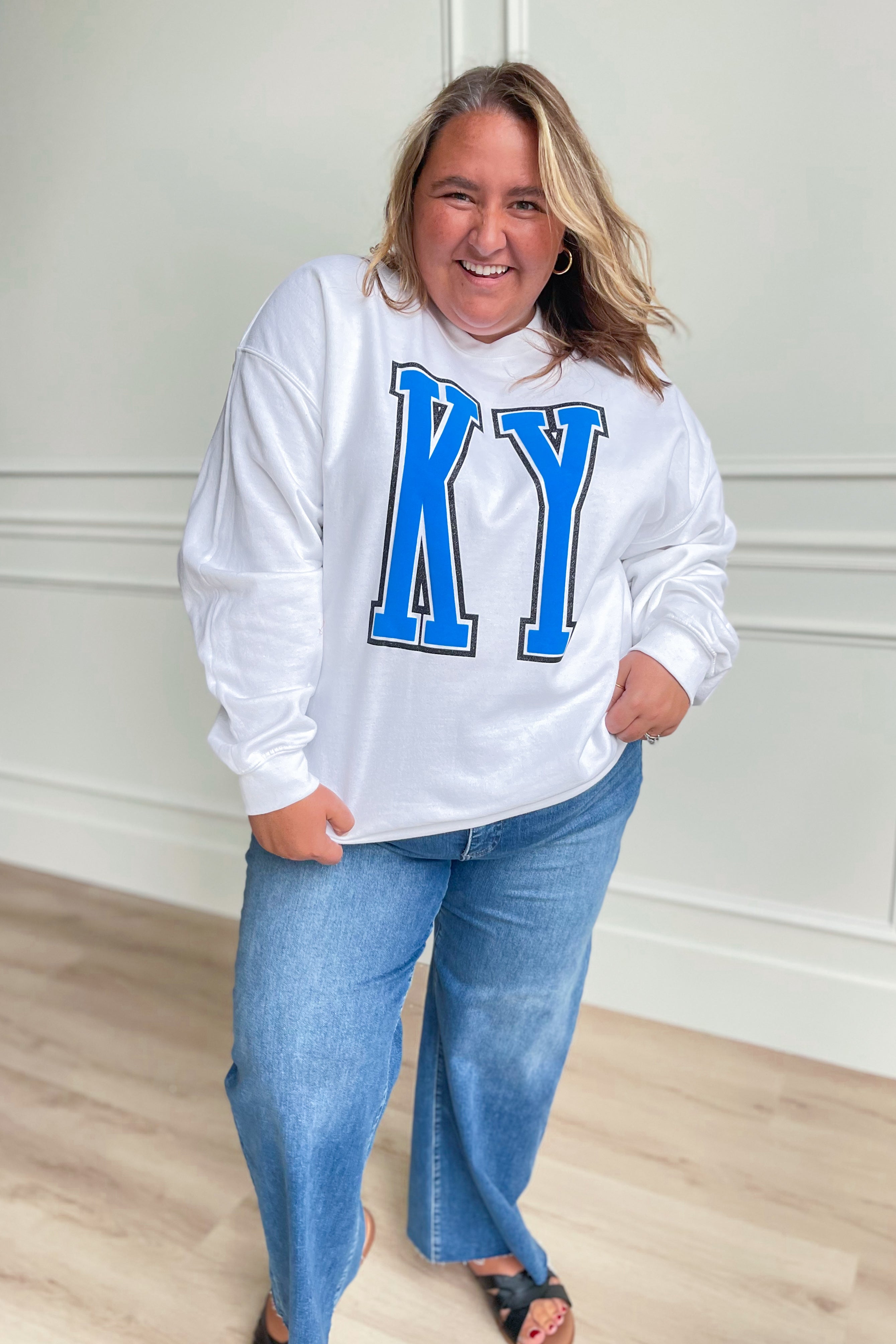 Puff Crew Neck Graphic Sweatshirt - Be You Boutique