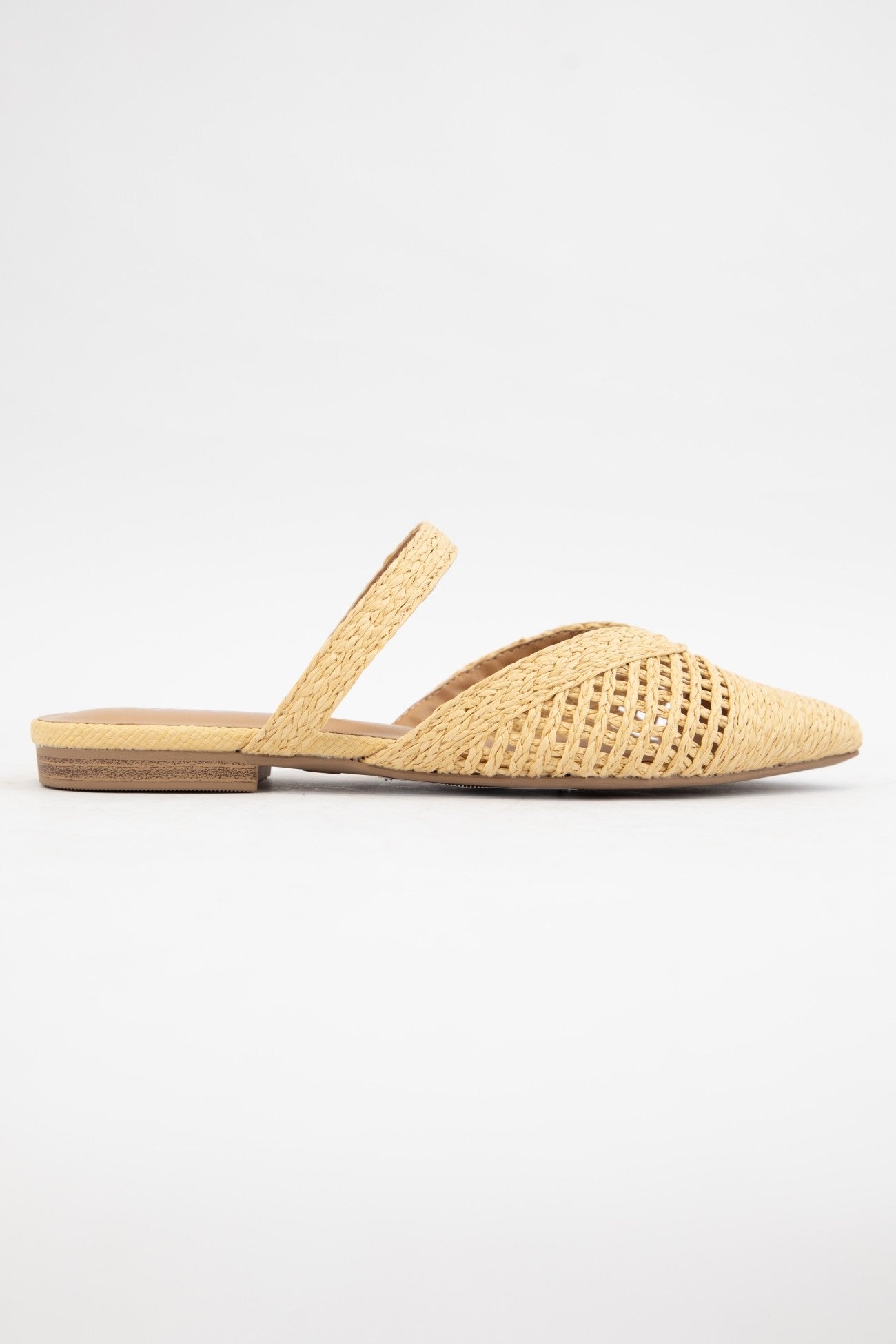 Soda Eladio Raffia Slip On Mule - Be You Boutique