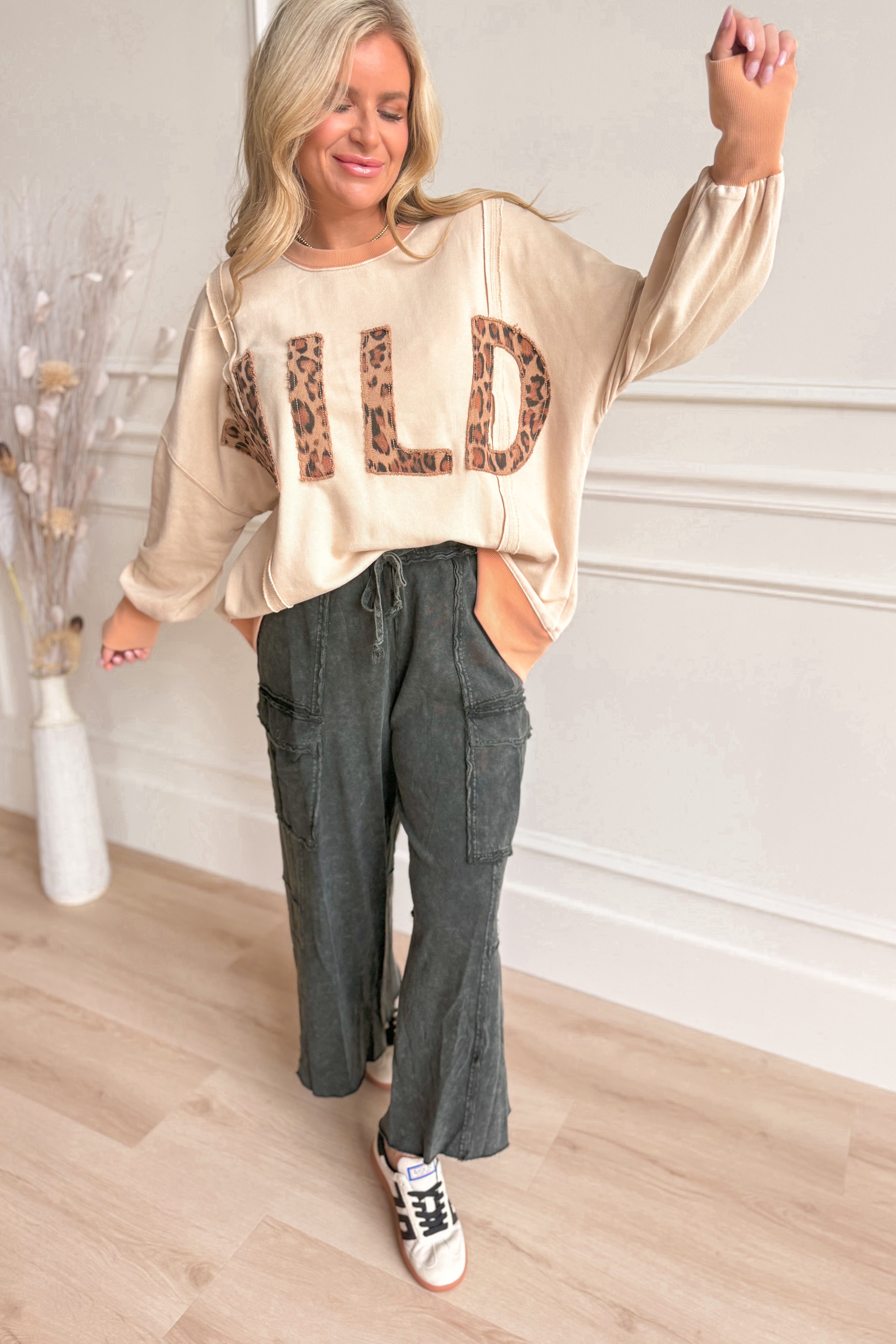 Laney Relaxed Leopard Print Pullover - Be You Boutique