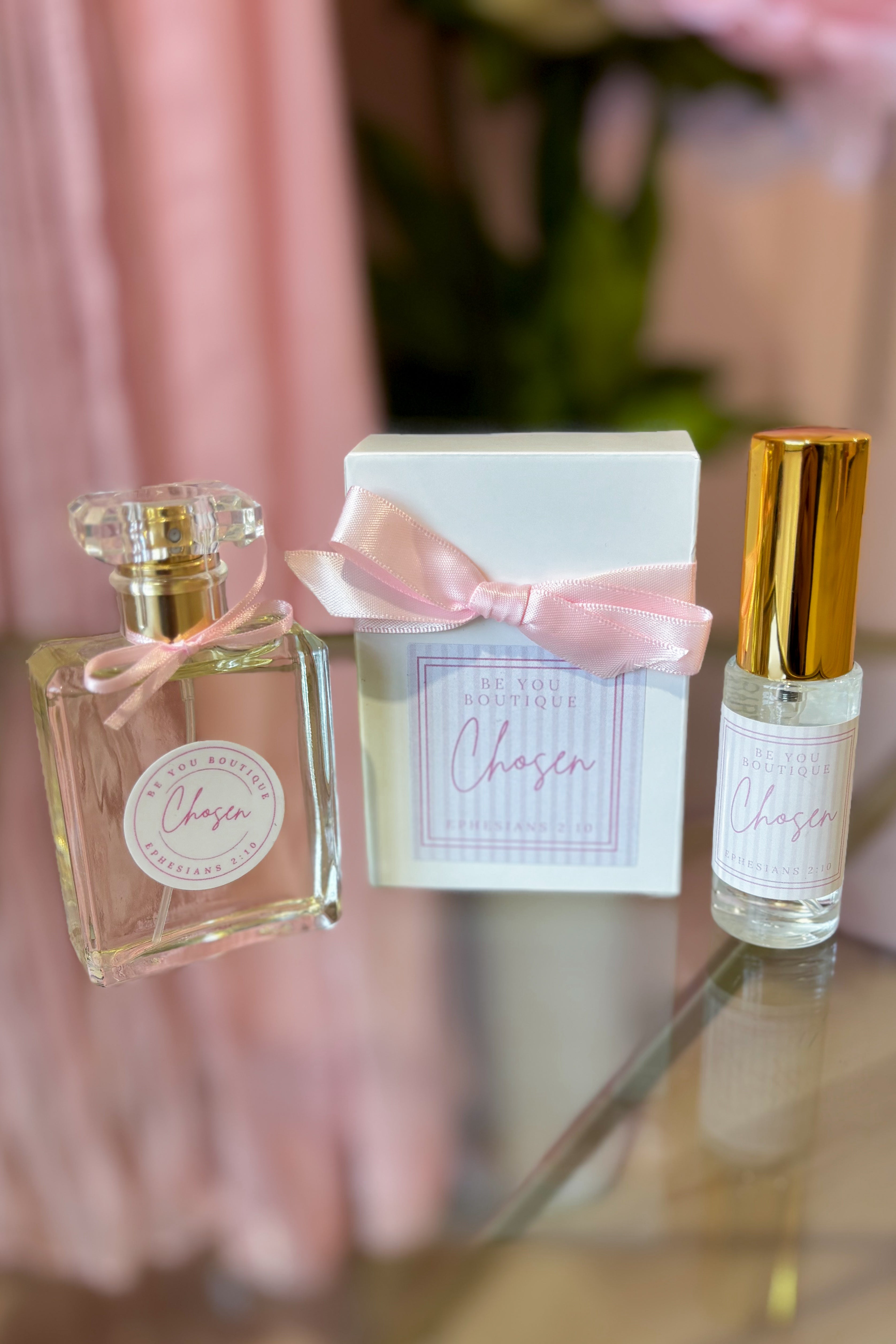 Be You Boutique 5.0oz BYB 306 Home Fragrance perfume bottle with elegant design and label visible.