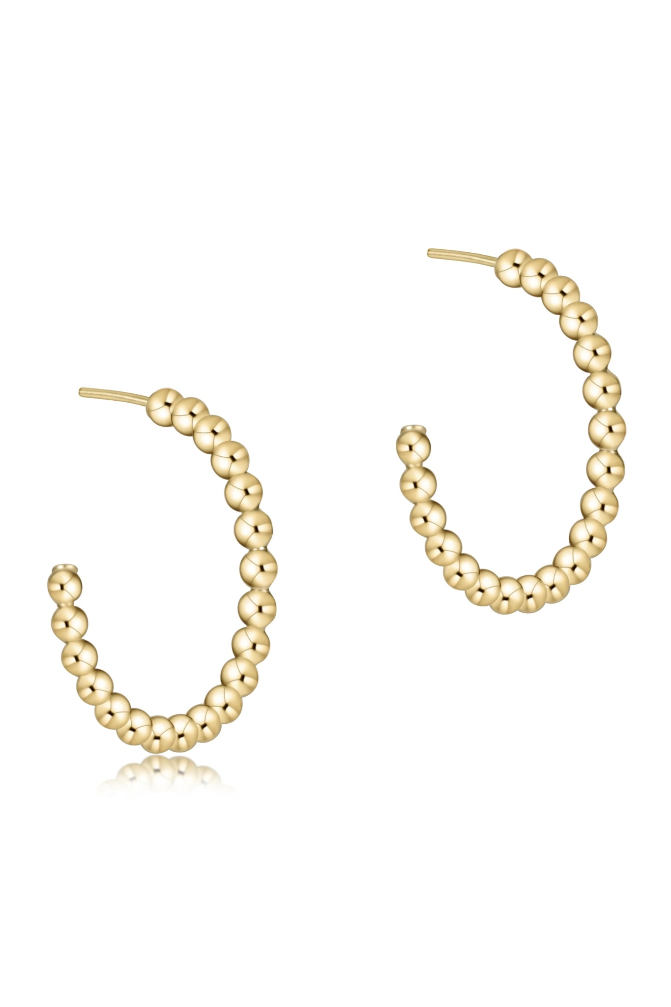 Enewton 1.25” 4mm Beaded Gold Post Hoop - Be You Boutique