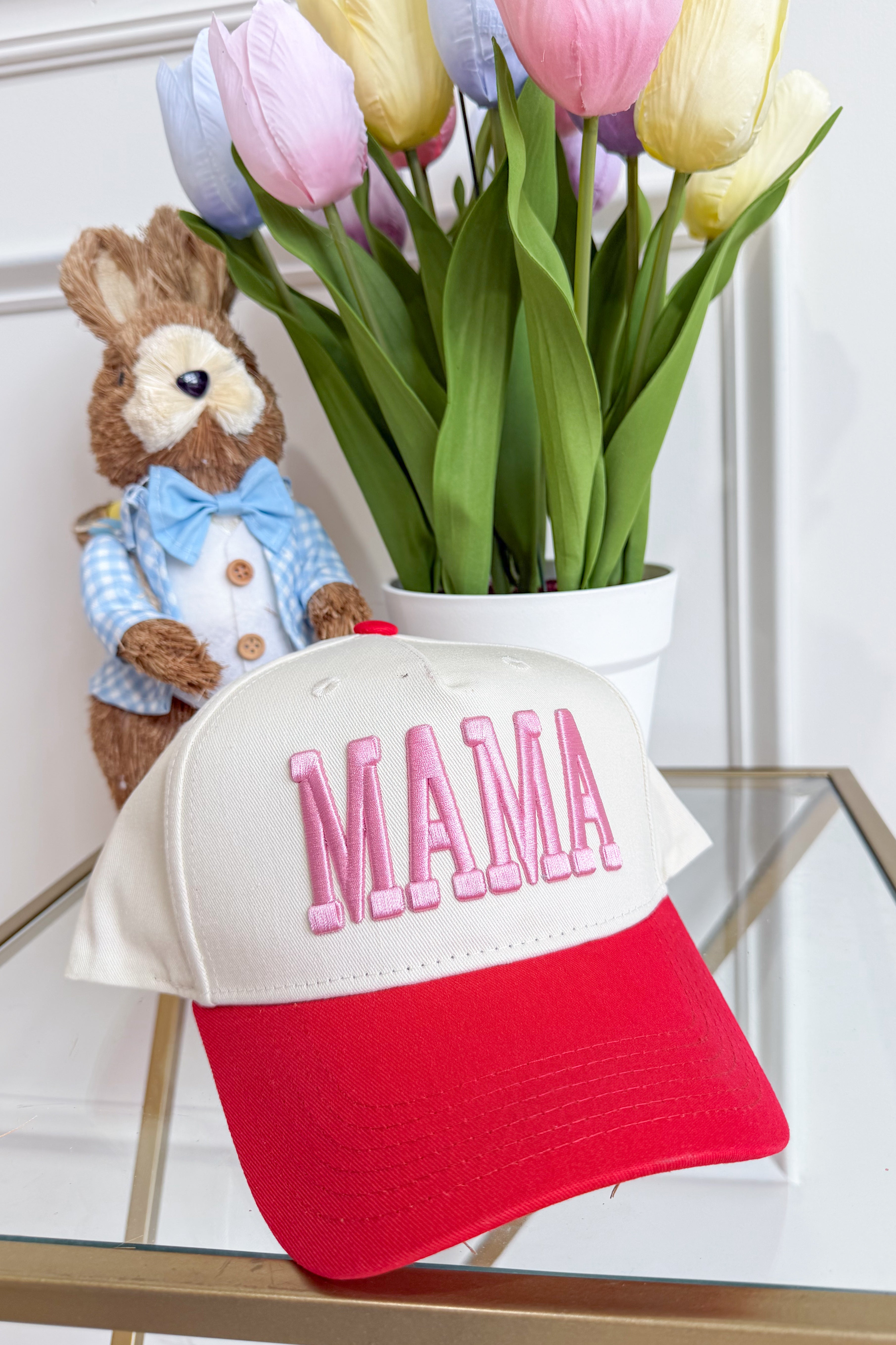 ETTA & EAST Mama Puff Trucker Hat, 217 Hair Accessories, showcasing a stylish, adjustable trucker hat with puffed front panel.