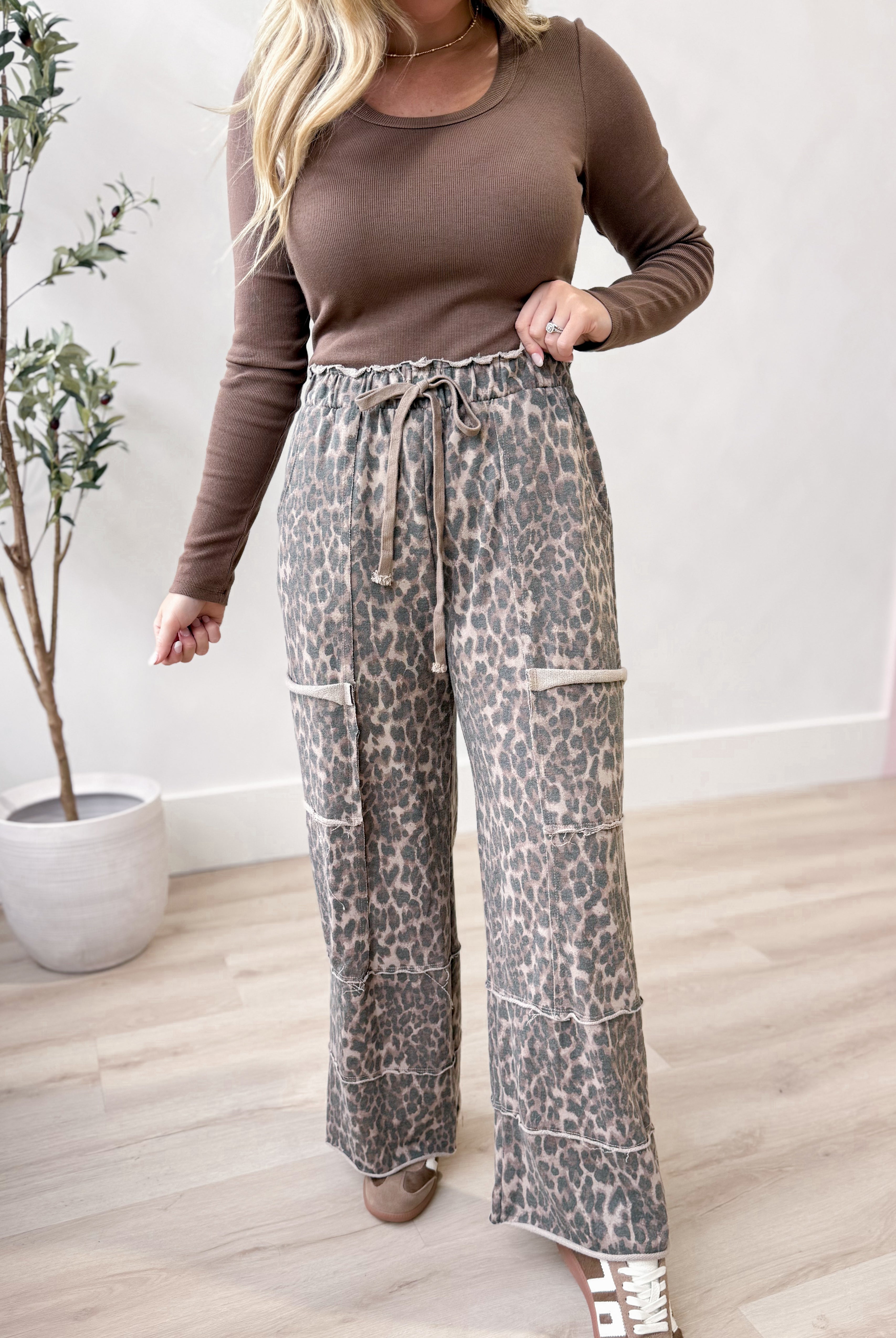 Lola Animal Printed Wide Leg Pant - Be You Boutique