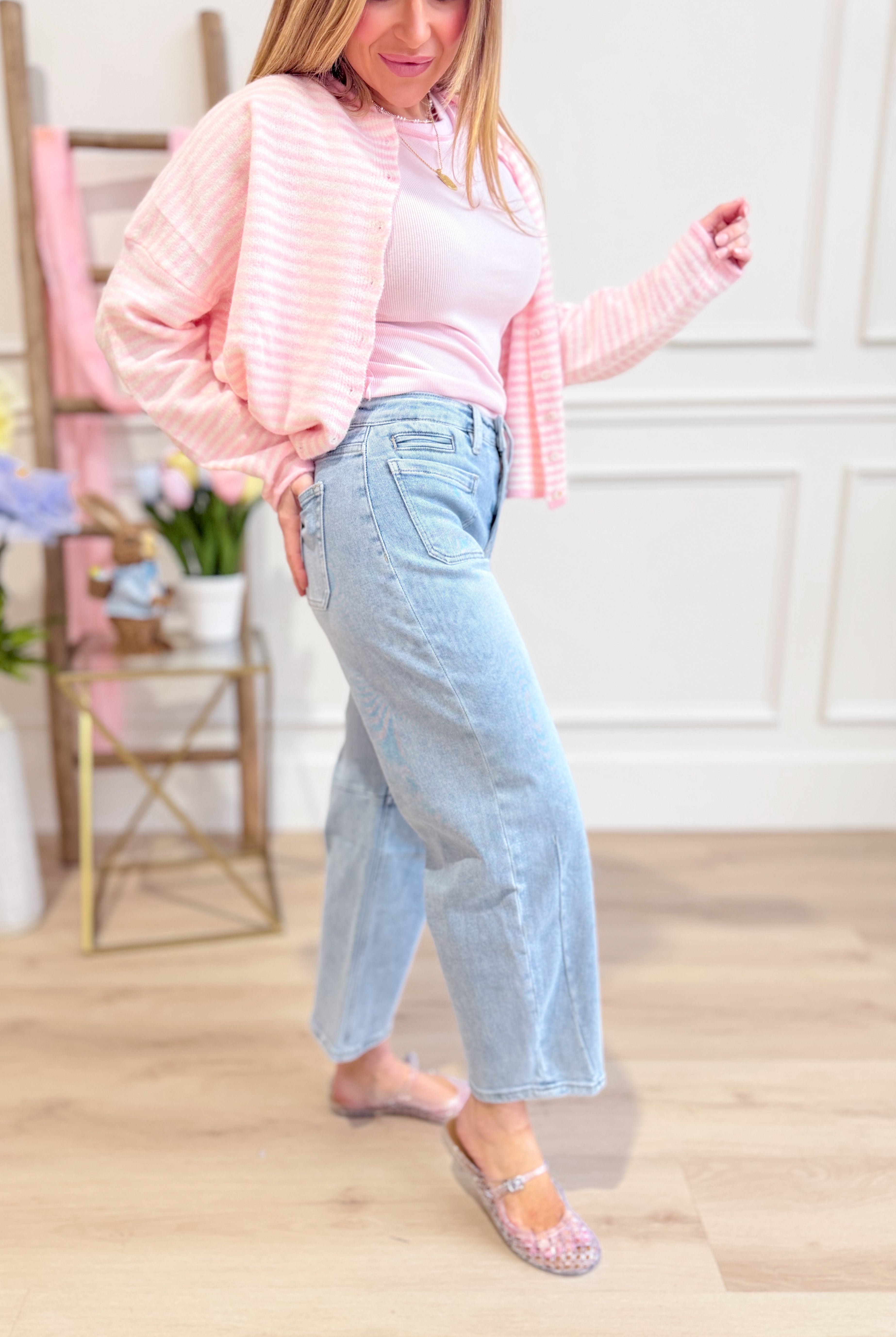 Vervet Kate Super High Rise Barrel Jean from 146 Core Jeans collection, showcasing classic high-waisted denim with a relaxed fit.