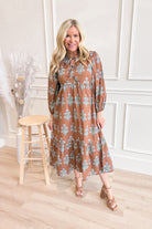 Chelsea Flower Printed Midi Dress - Be You Boutique