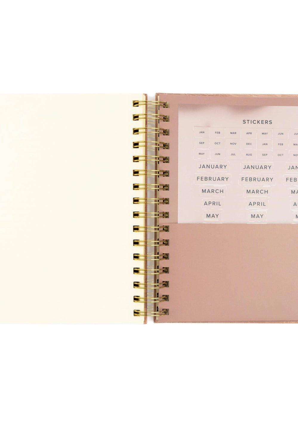 Undated 12-month planner from HOSANNA REVIVAL featuring a stylish cover, designed for organizing schedules and notes.