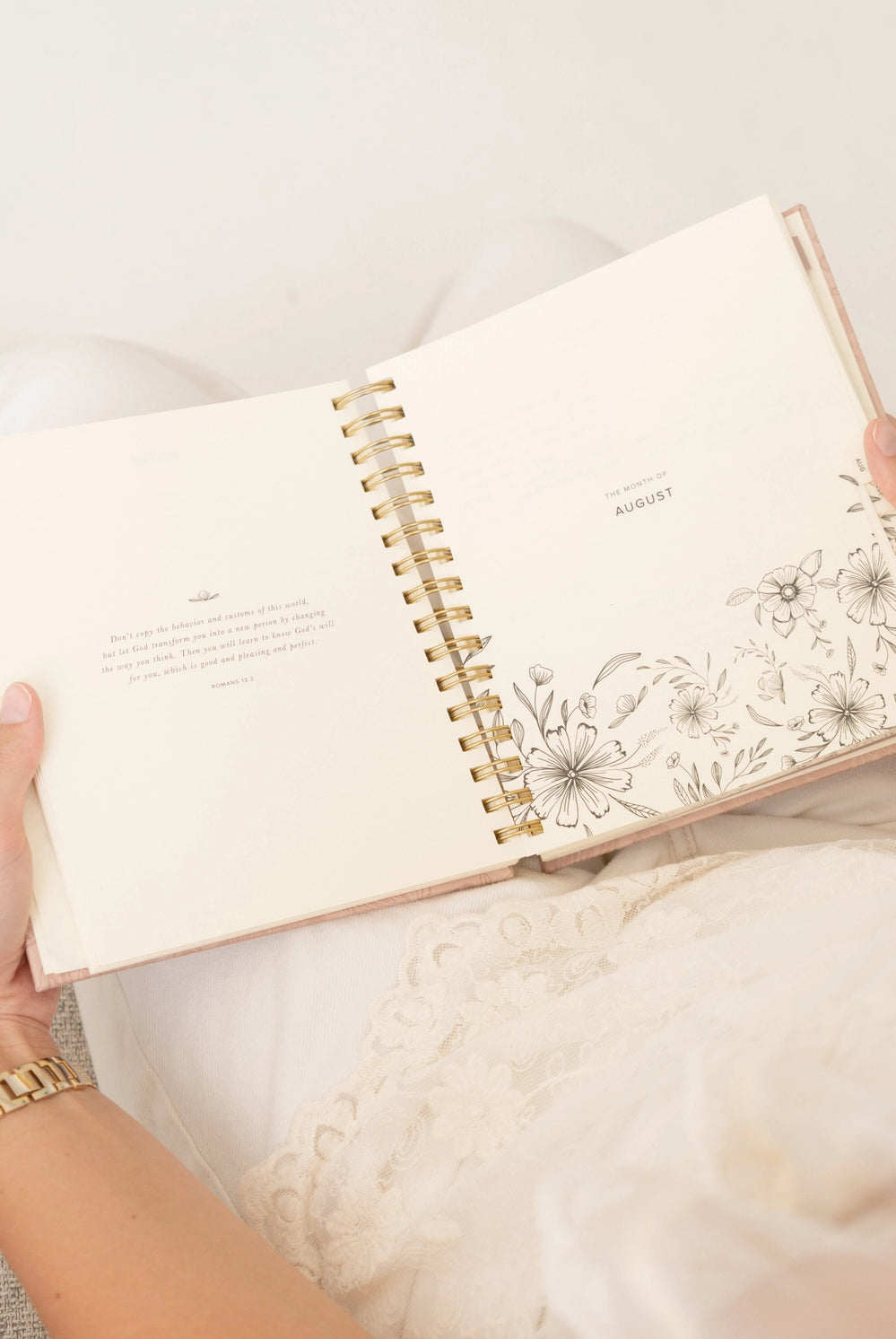 Undated Sonora 12-month planner by HOSANNA REVIVAL with a sleek cover, designed for organizing schedules and notes.