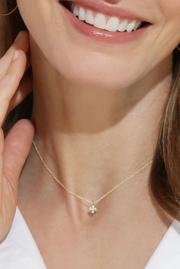 Pre-Order Enewton 14kt Gold Diamond Signature Cross Necklace - Be You Boutique